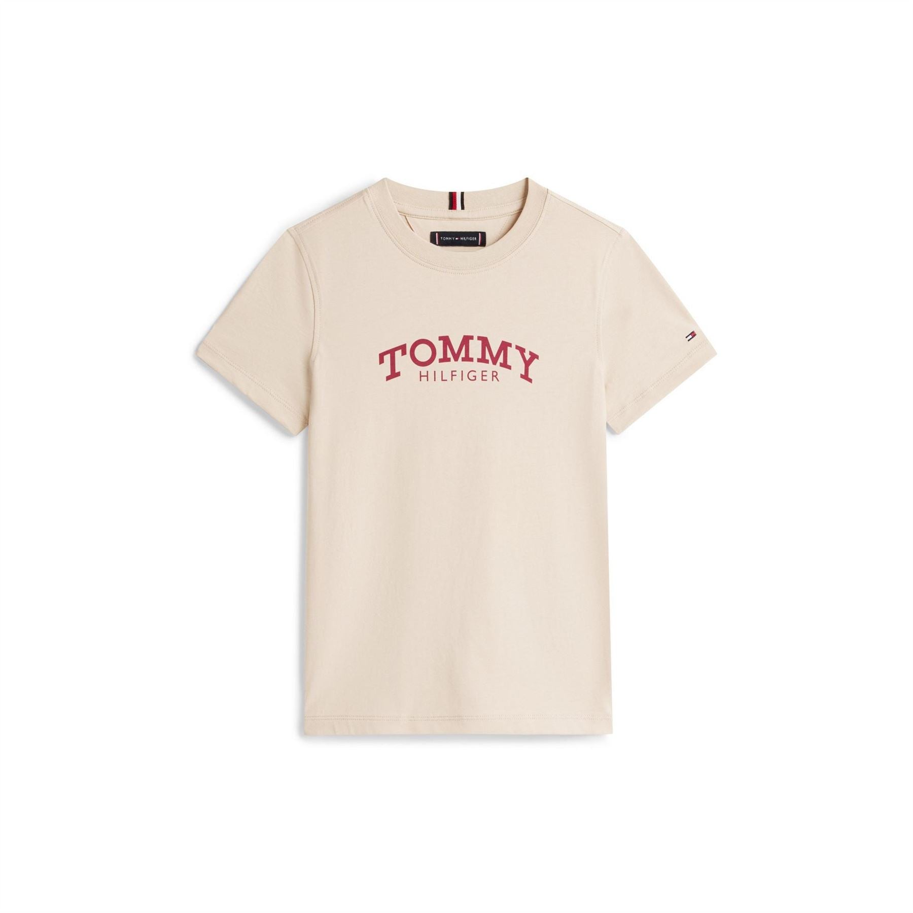 Tommy Hilfiger Lettering Crew Neck Short Sleeve Jersey T-Shirt