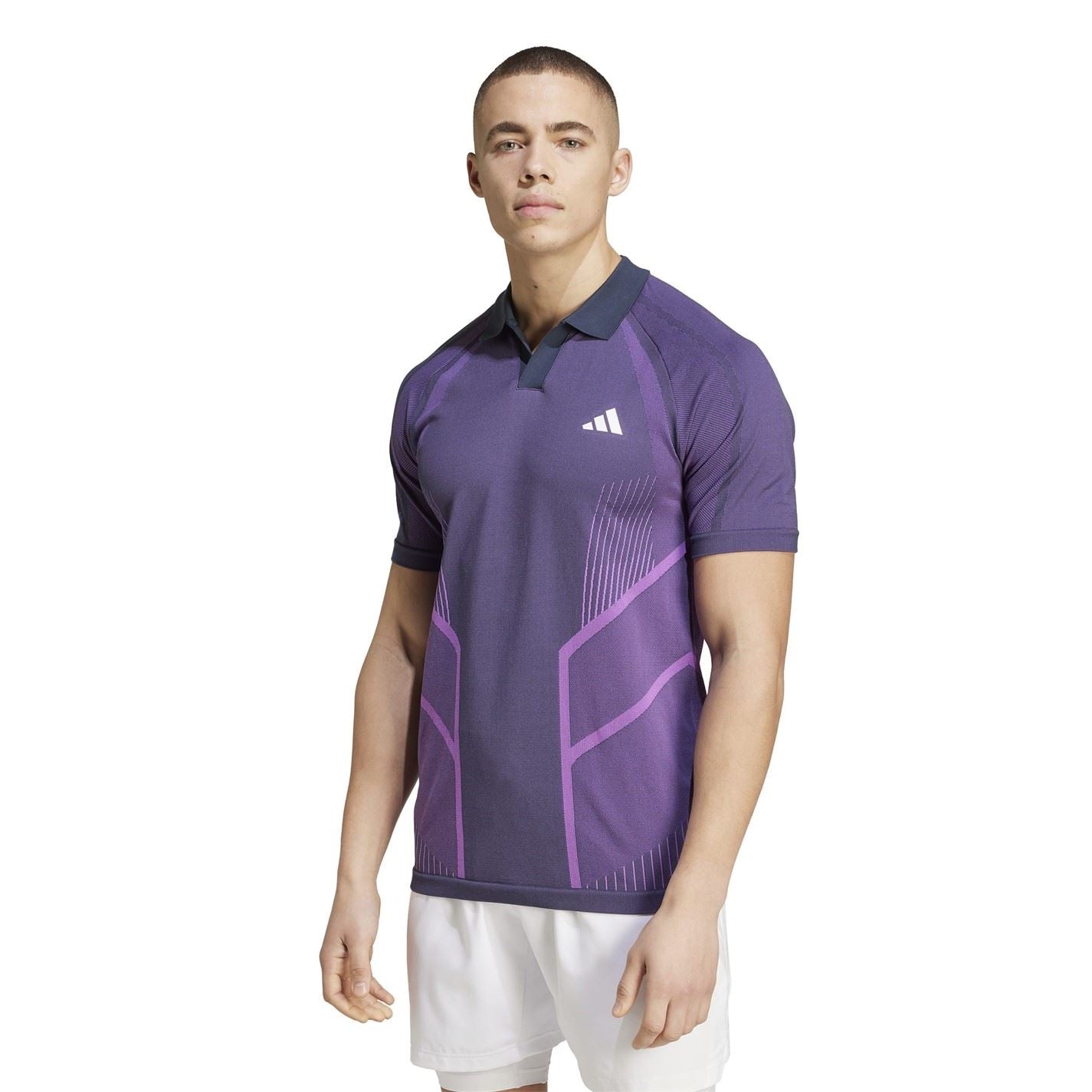 adidas Mens Tennis Pro Seamless Aeroready Freelift Polo Shirt