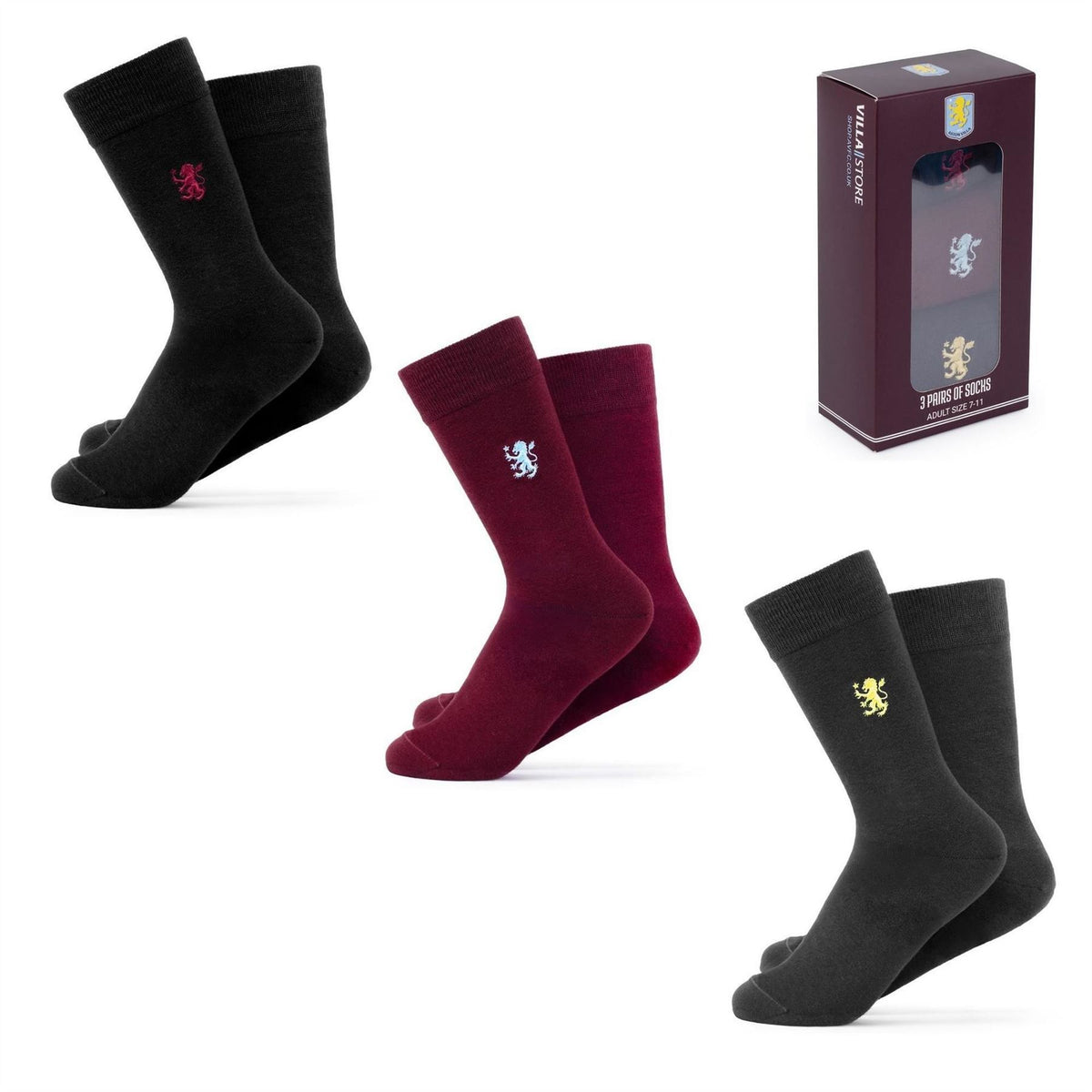 Team Mens Licensed 3 Pack Dress Sock Set Size 7 11