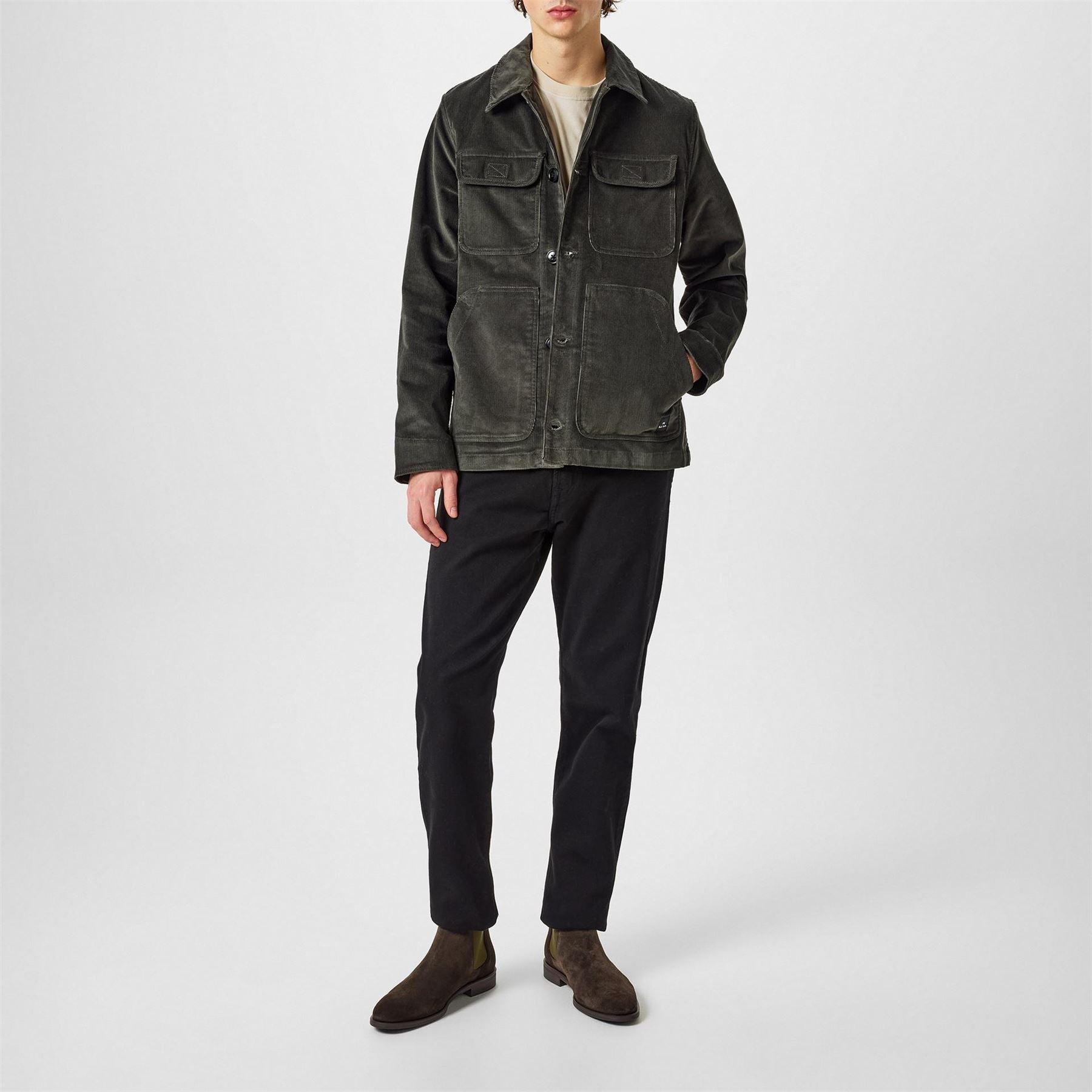 PS Paul Smith Corduroy Shirt Jacket Organic Cotton Long Sleeve Overshirt