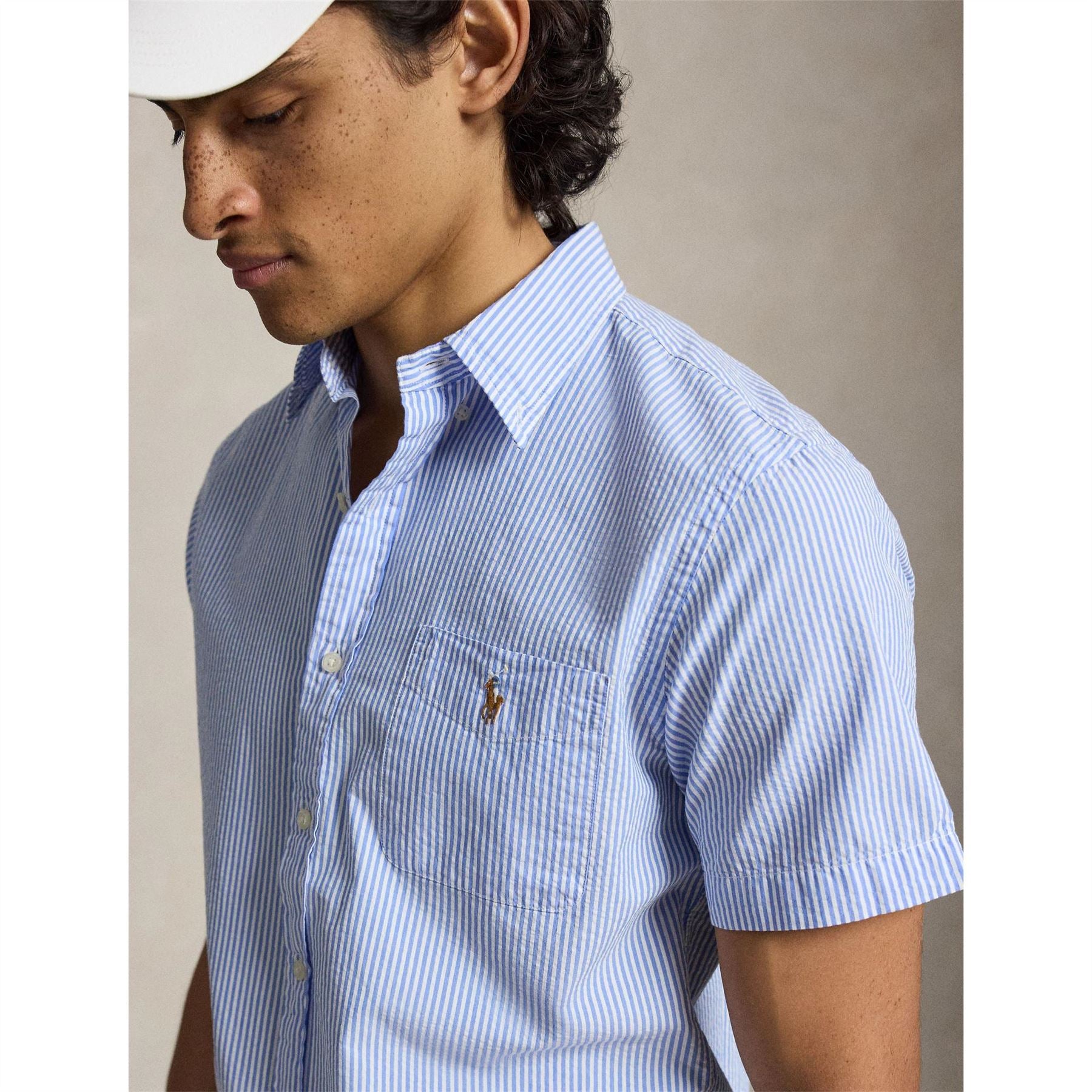 Polo Ralph Lauren Striped Seersucker Short Sleeve Patterned Shirt