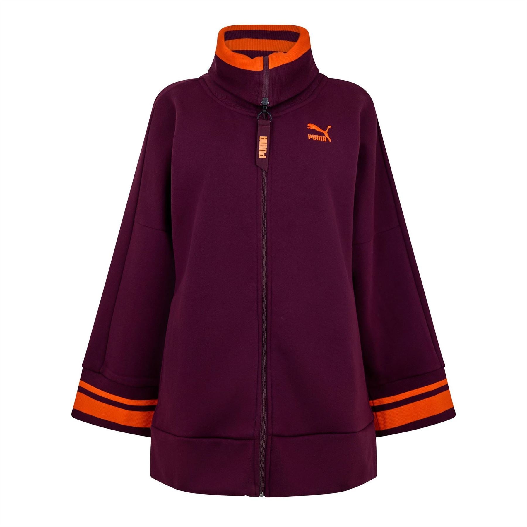 Puma Womens (8) Tipping FulL-Zip Hoody Winetas