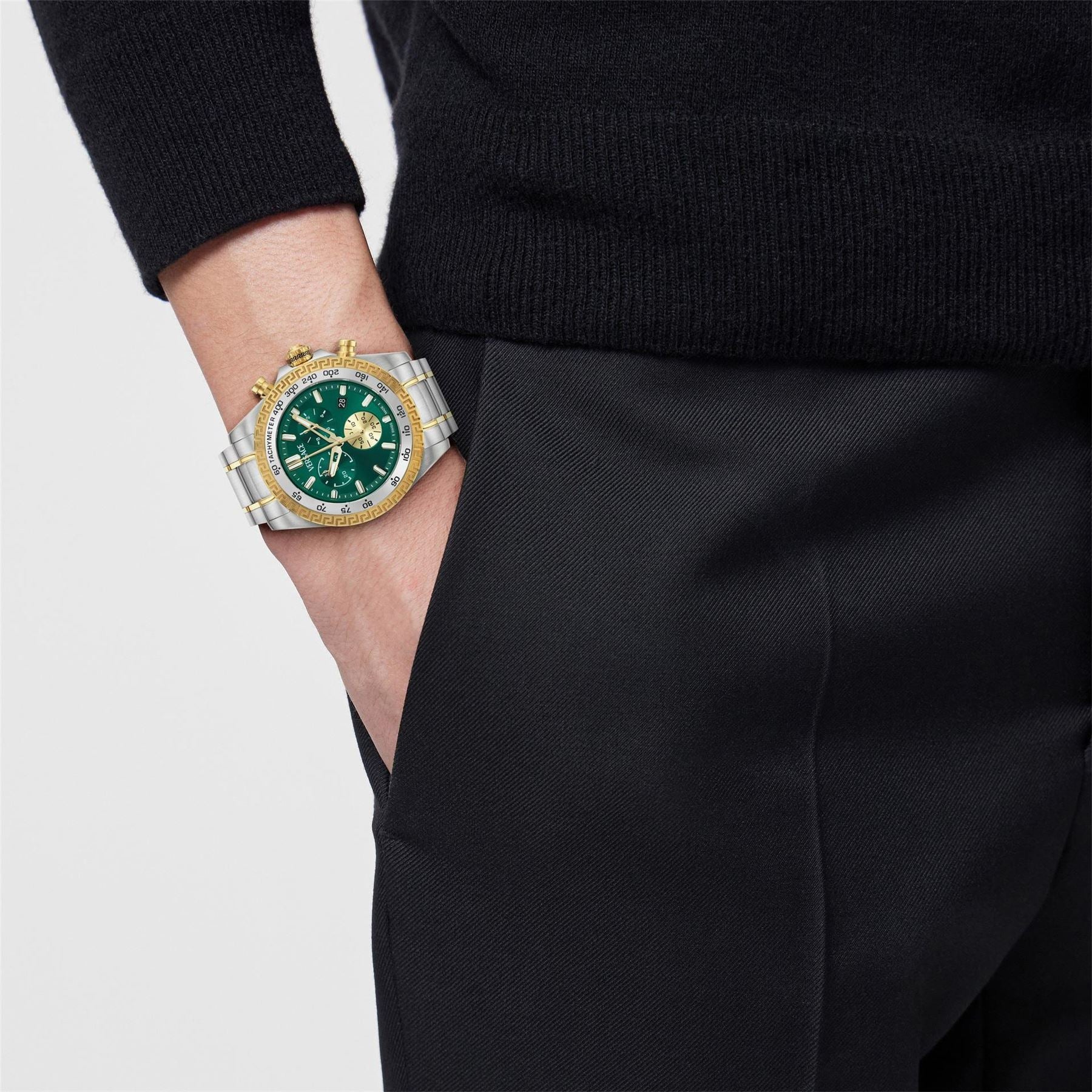 Versace Sn71 Racing Steel Bracelet Strap Analogue Watch
