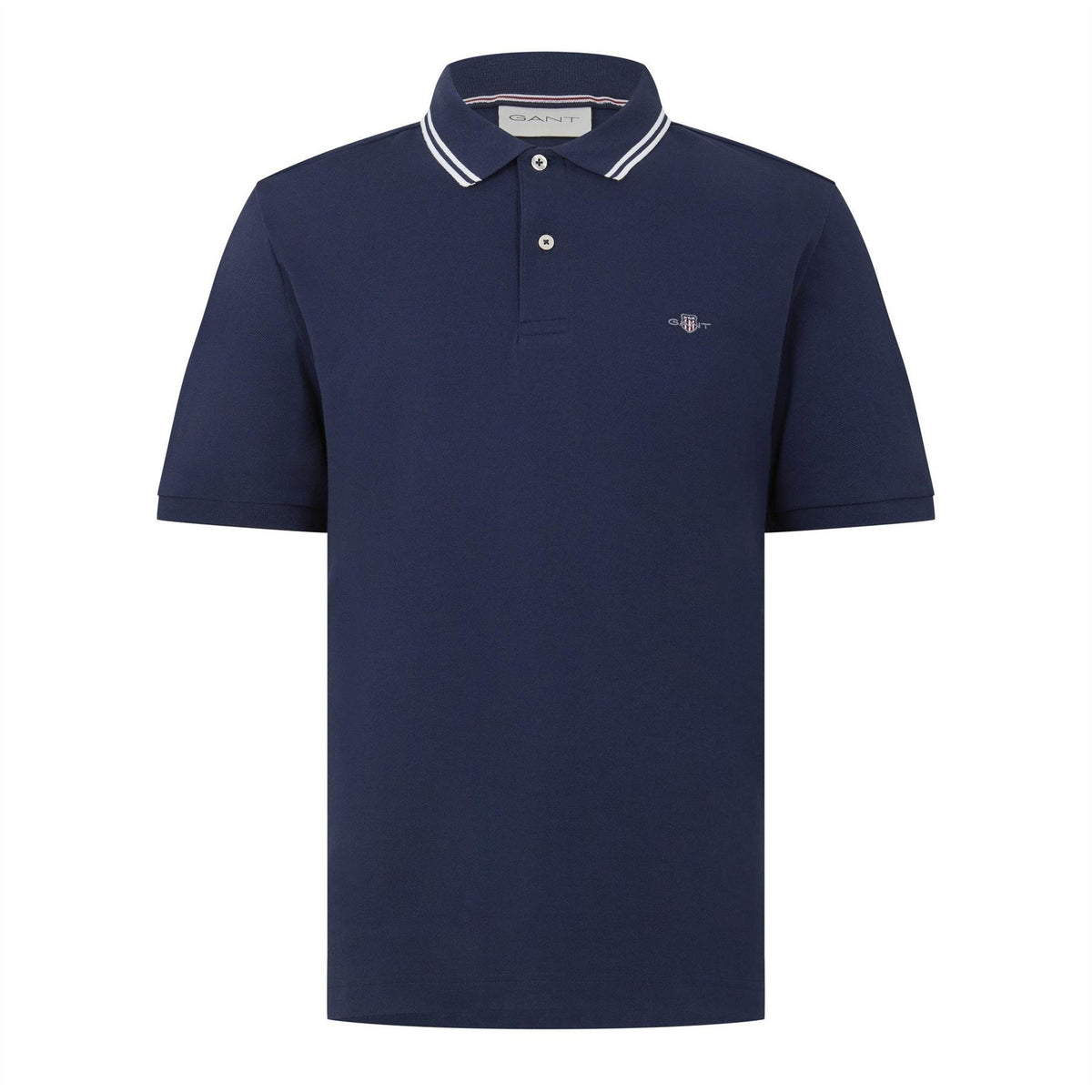 Gant Tipping Cotton Short Sleeve Polo Shirt