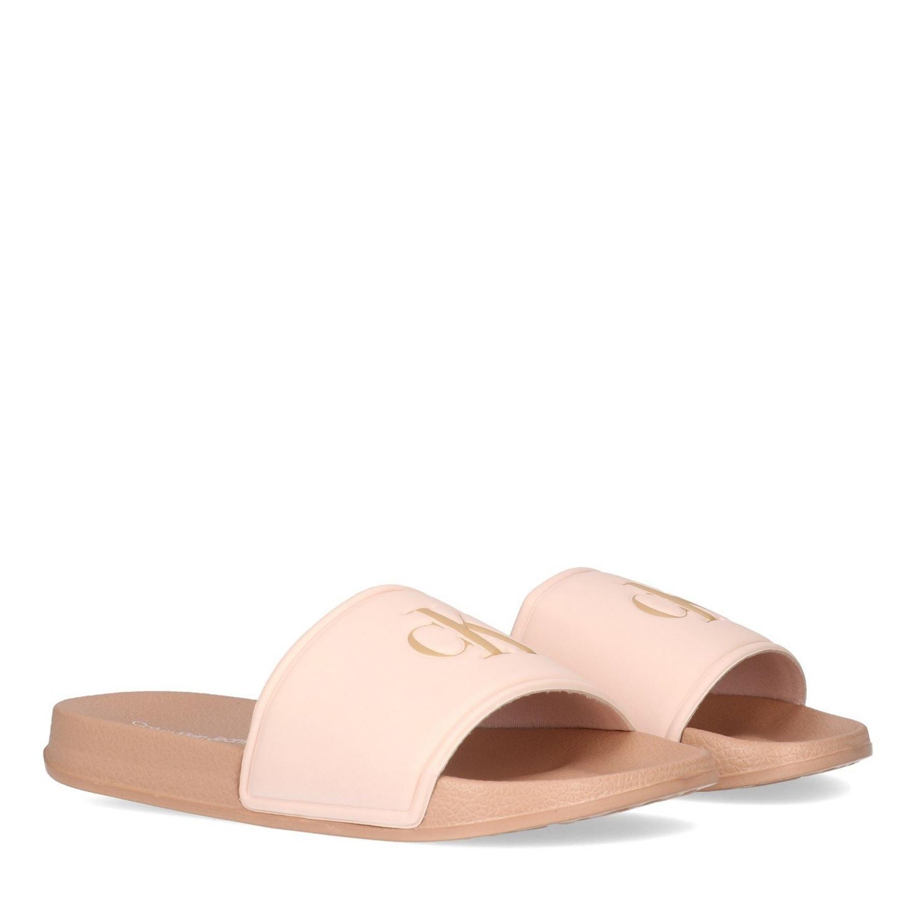 Calvin Klein Jeans Junior Open Toe Logo Print Slides