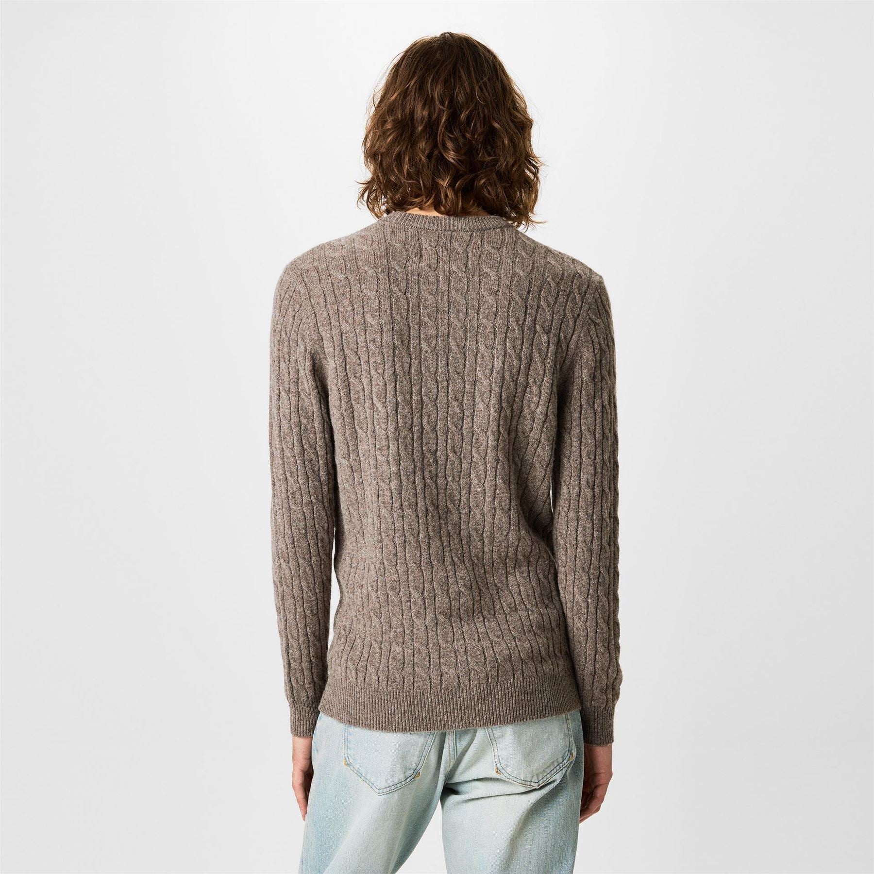 Jack Wills Mens Marlow Merino Wool Blend Cable Knitted Jumper