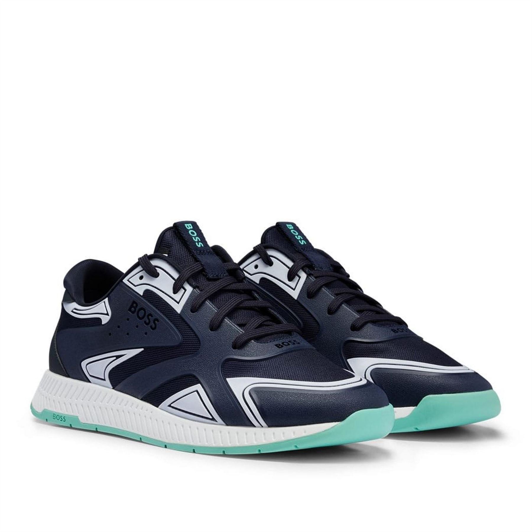 Boss Mens Titanium Runn Thm 10249931 01 Low Top Trainers
