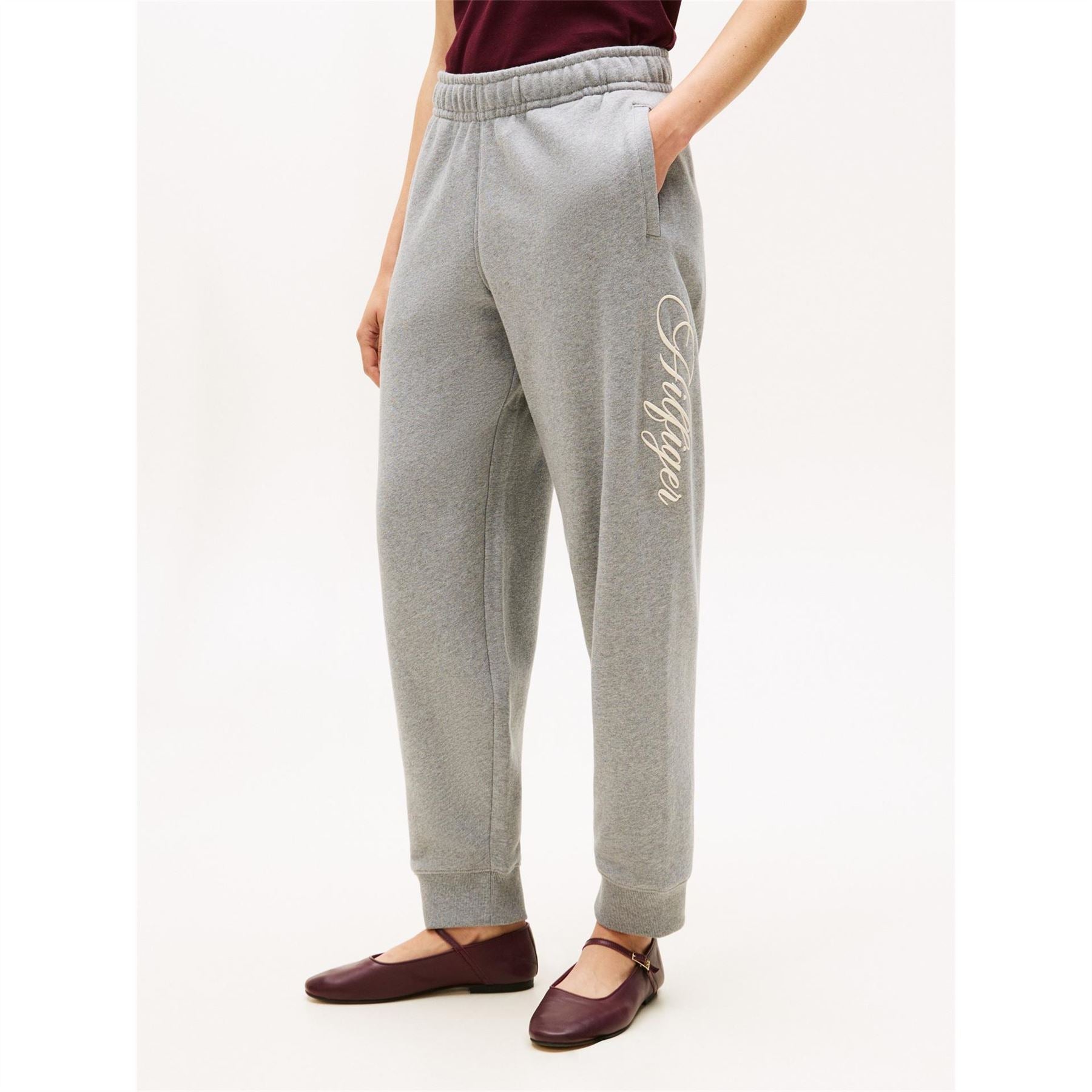 Tommy Hilfiger Script Closed Hem Fleece Joggers