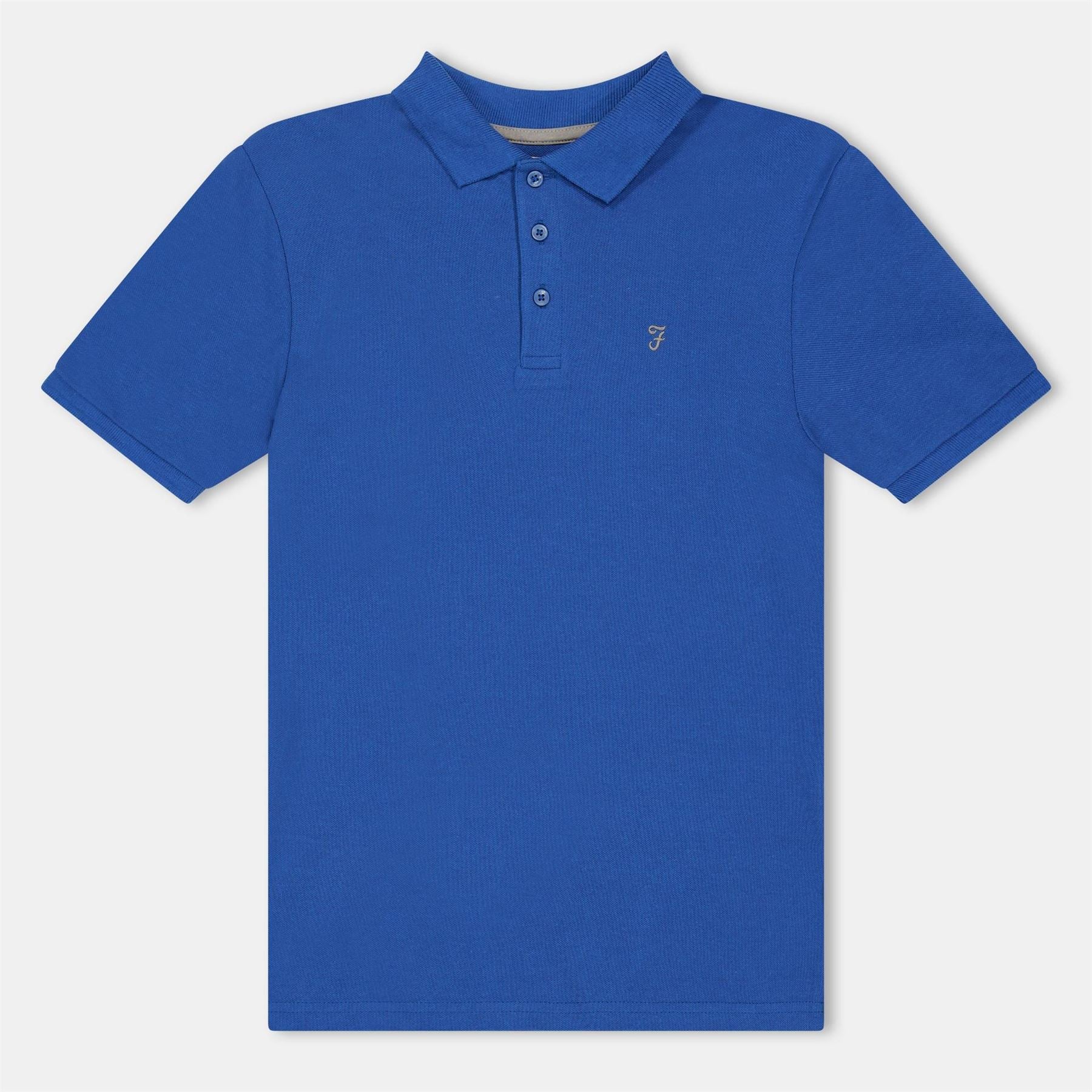Farah Bugsworth Embroidered Collared Short Sleeve T-Shirt