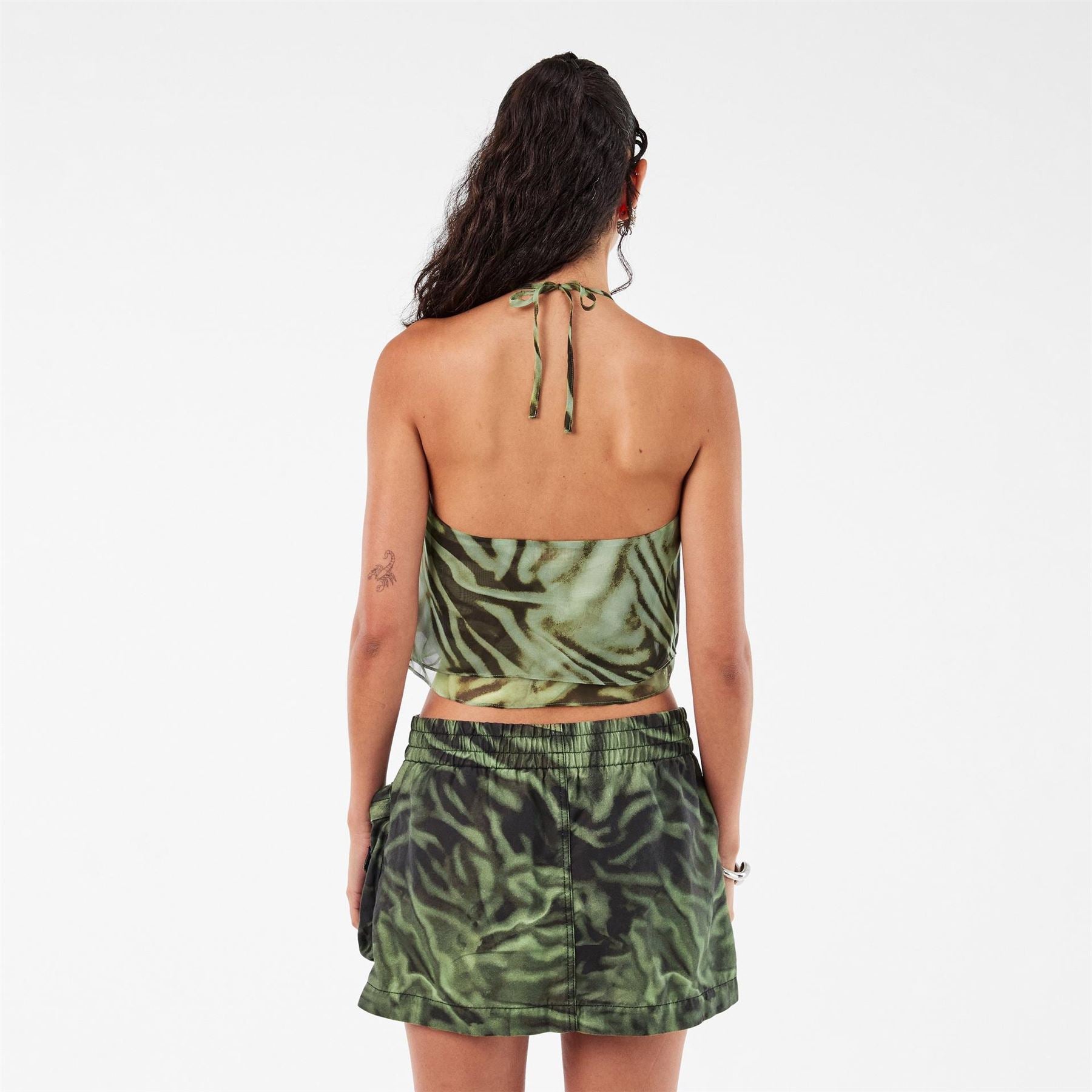 Diesel Slim Fit Halter Neck Spaghetti Straps Tank