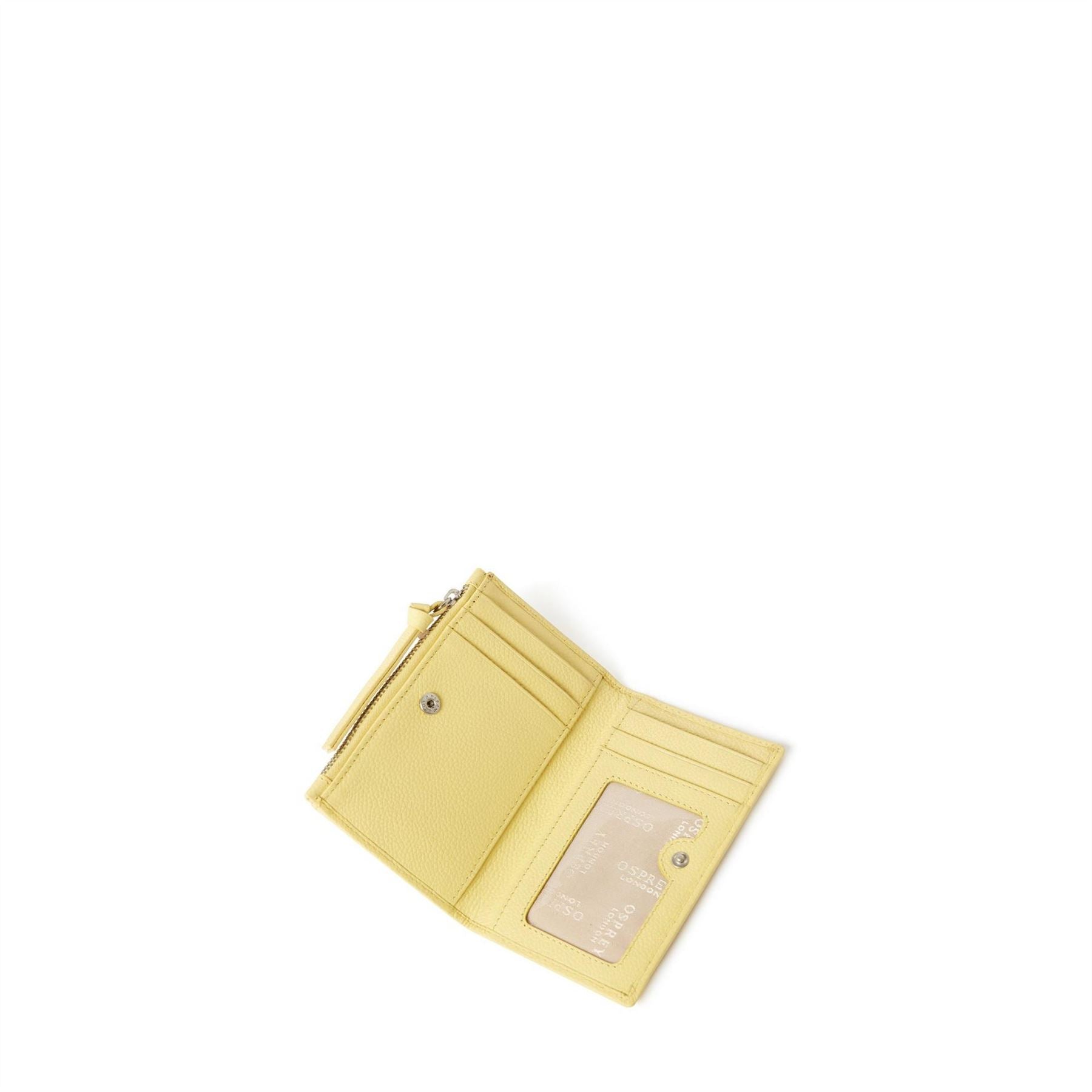 Osprey London London Molly Curved Bi Fold Leather Card Holder