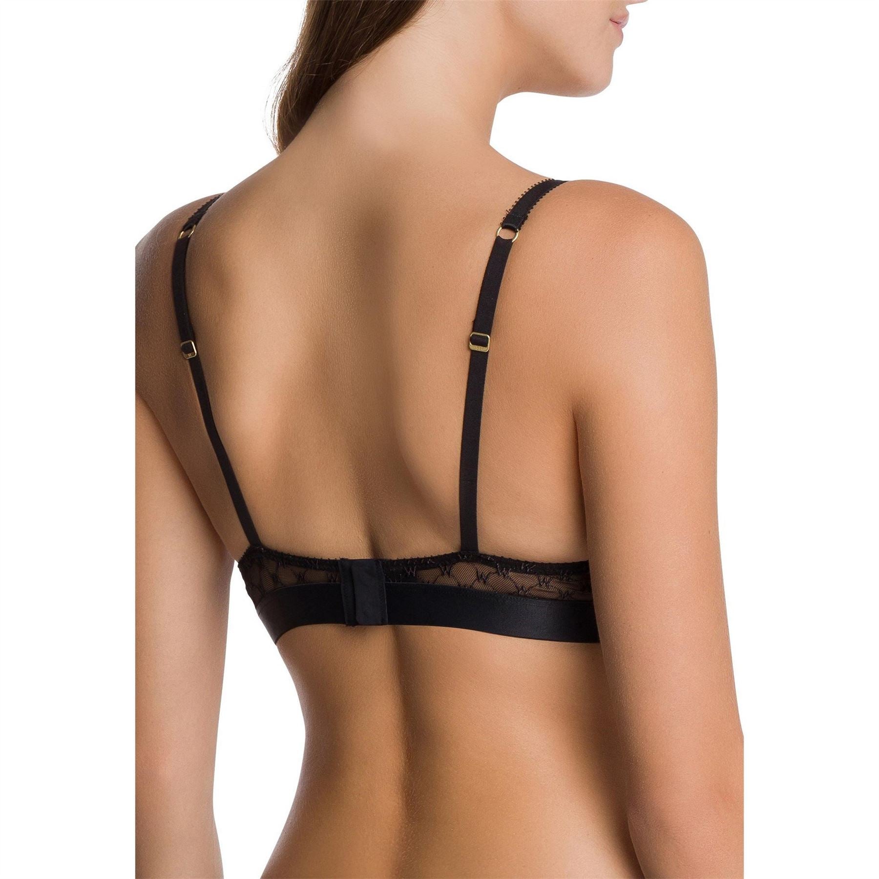 Wolford Sheer Logo Push Up Demi Bra