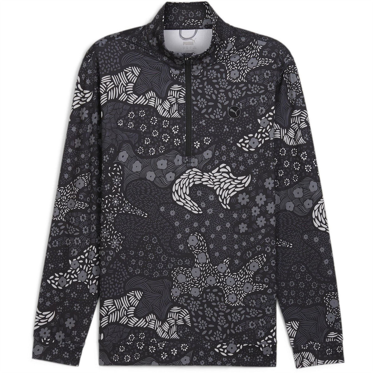 Puma Camo Quarter Zip Long Sleeve T-Shirt