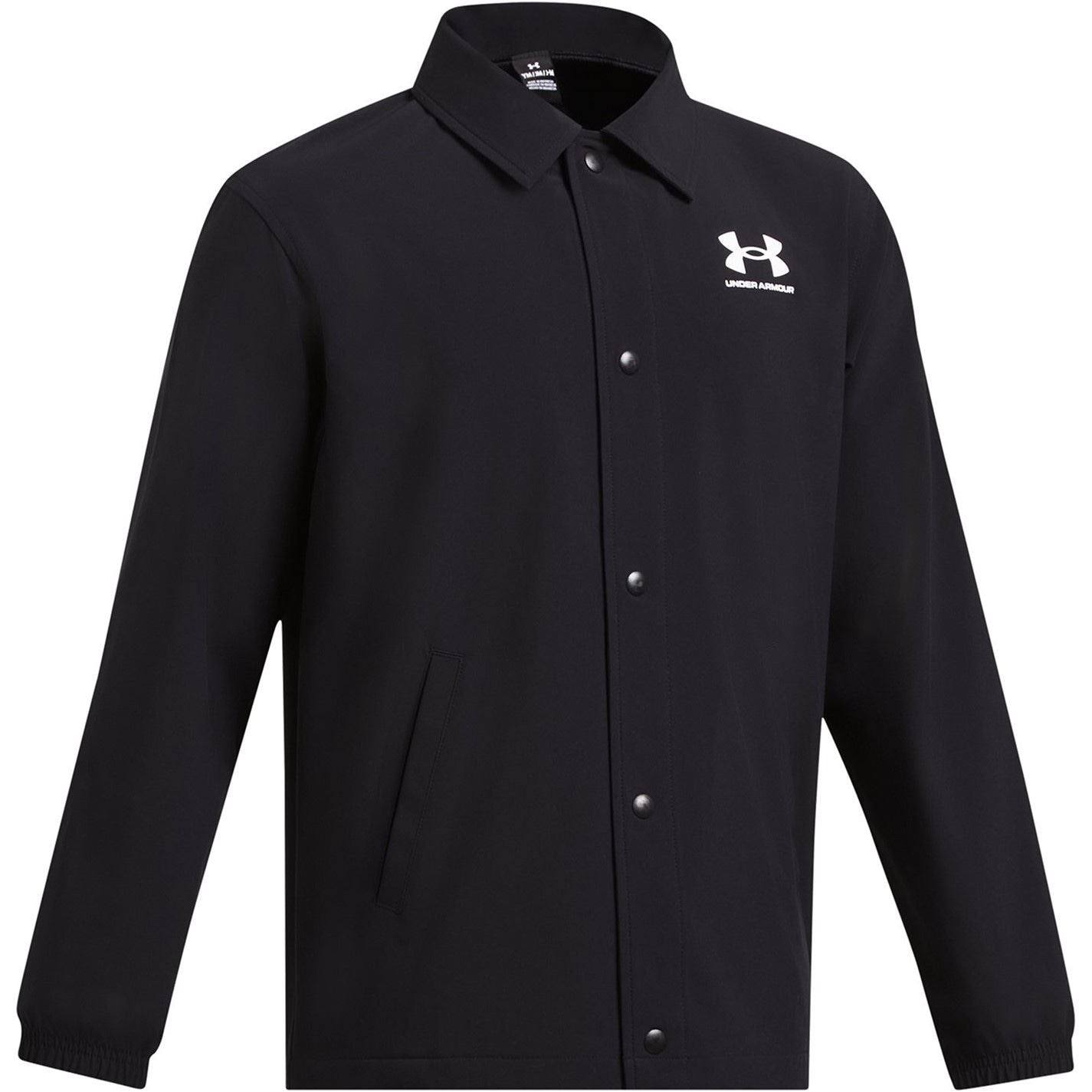 Under Armour Coach Solid Patterned Snap Button Shirt Collared Jacket