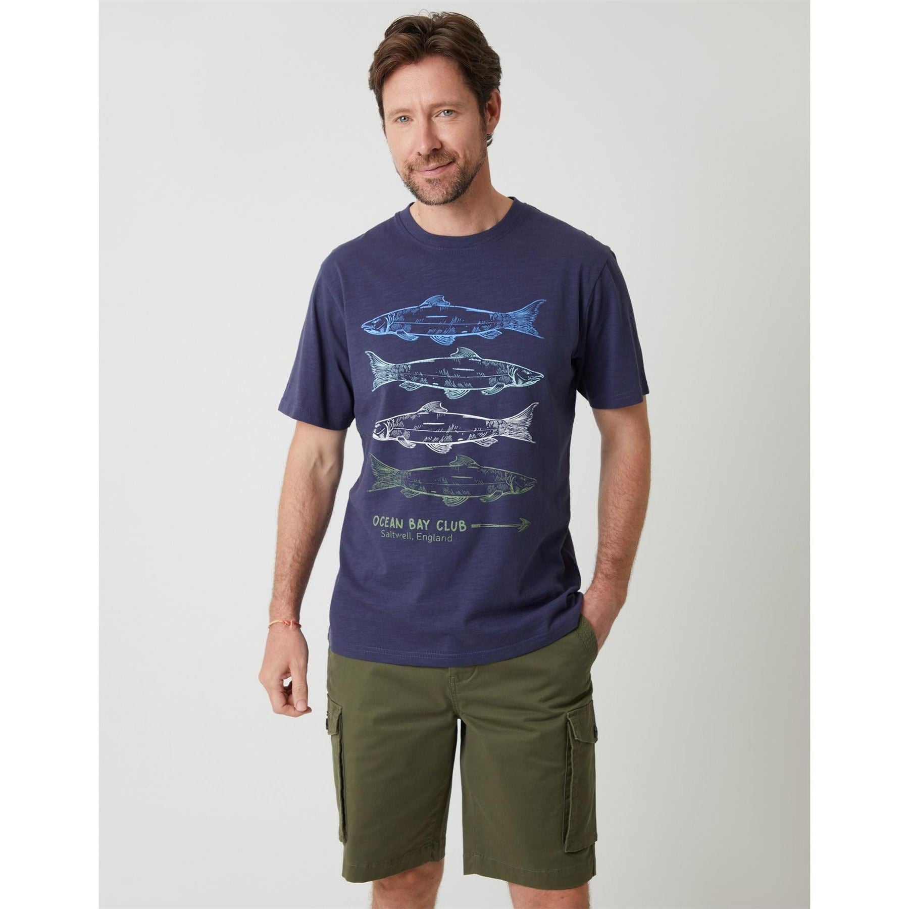 Saltwell Fish Graphic Regular Fit Crew Neck T-Shirt