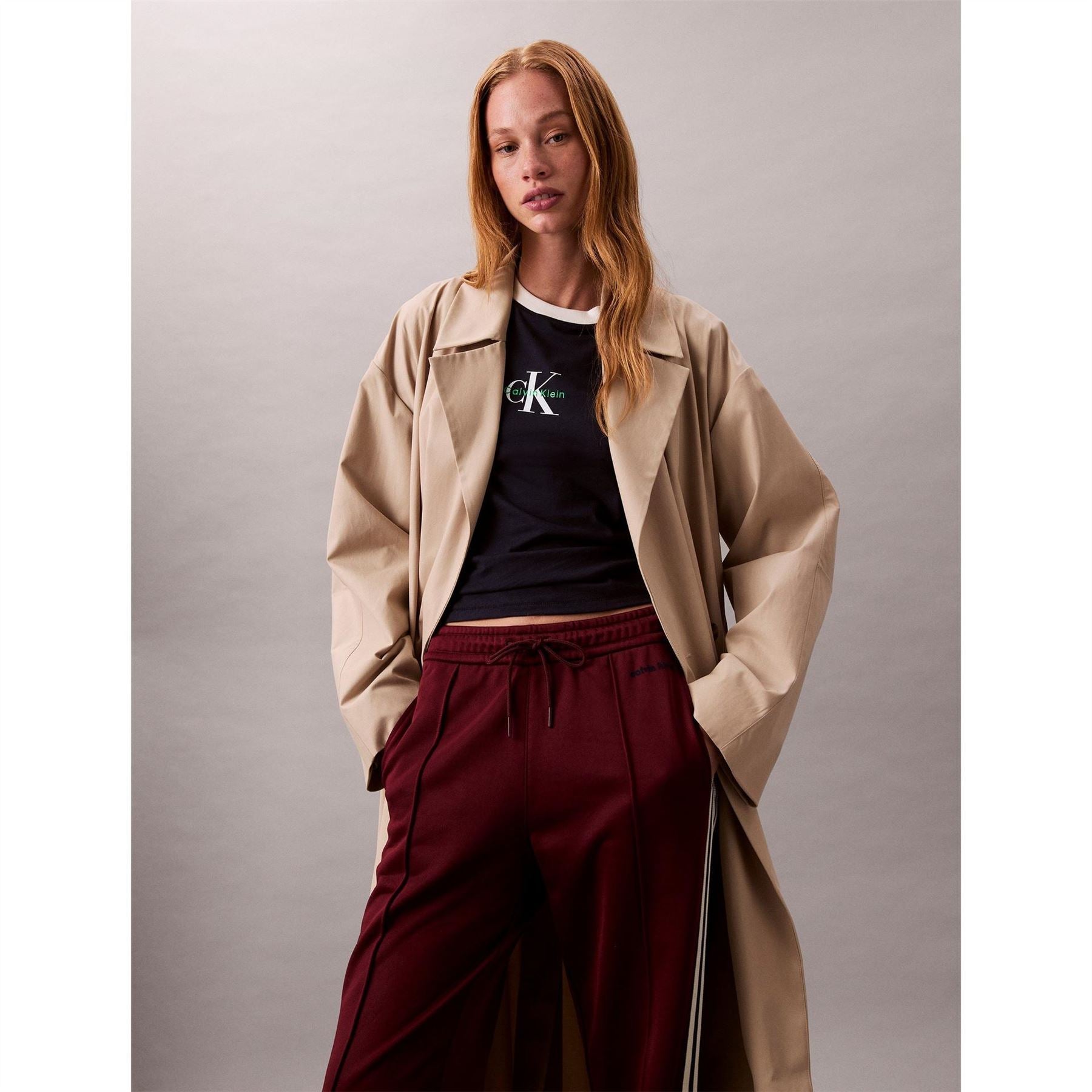 Calvin Klein Jeans French Terry Solid Patterned Track Pants