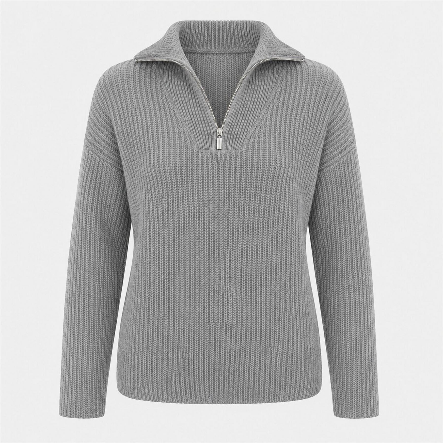 I Saw It First Quarter Zip Long Sleeve Cardigan