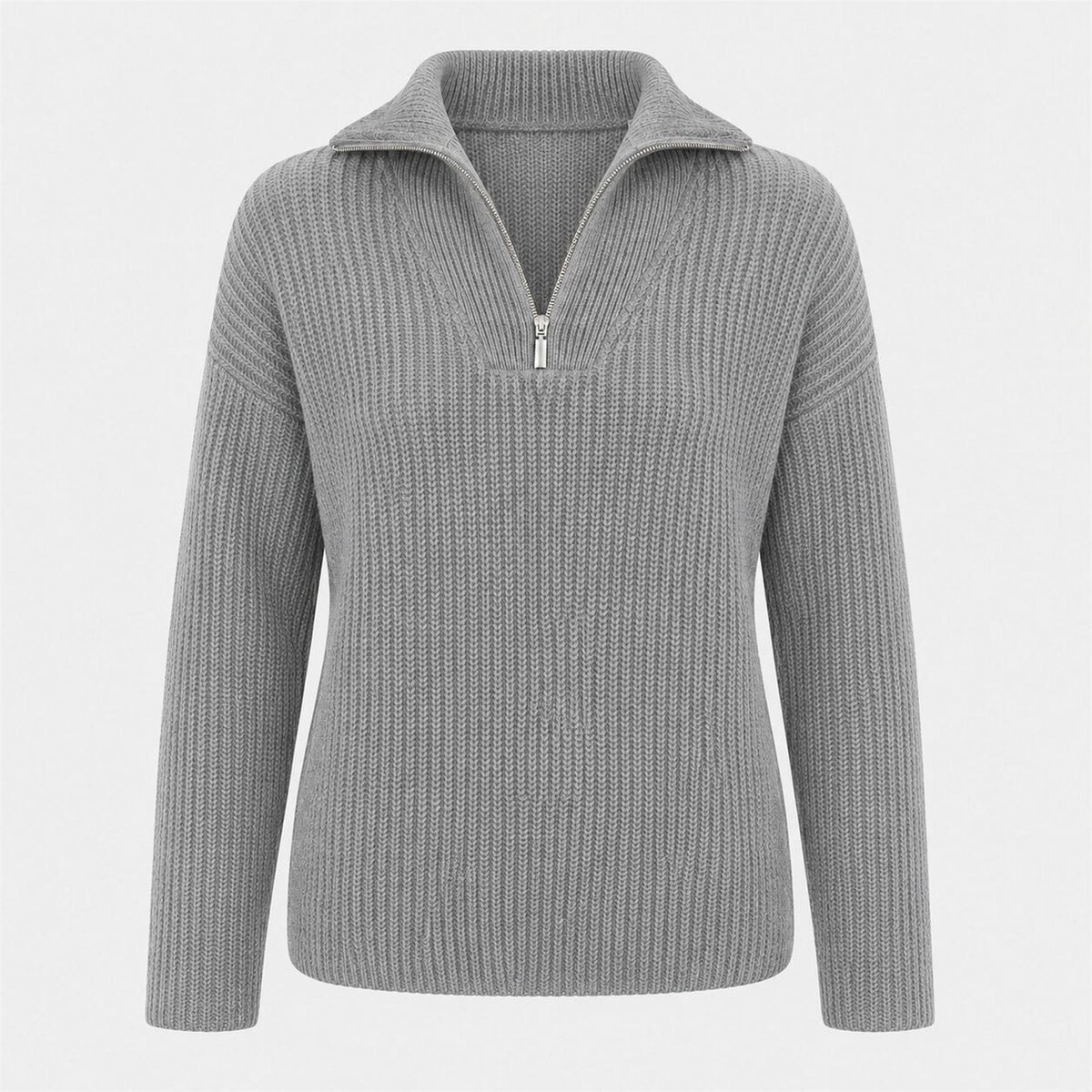 I Saw It First Quarter Zip Long Sleeve Cardigan