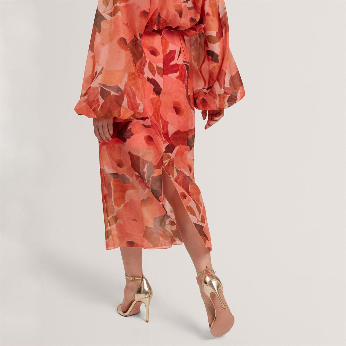 Ted Baker Print Midi Skirt