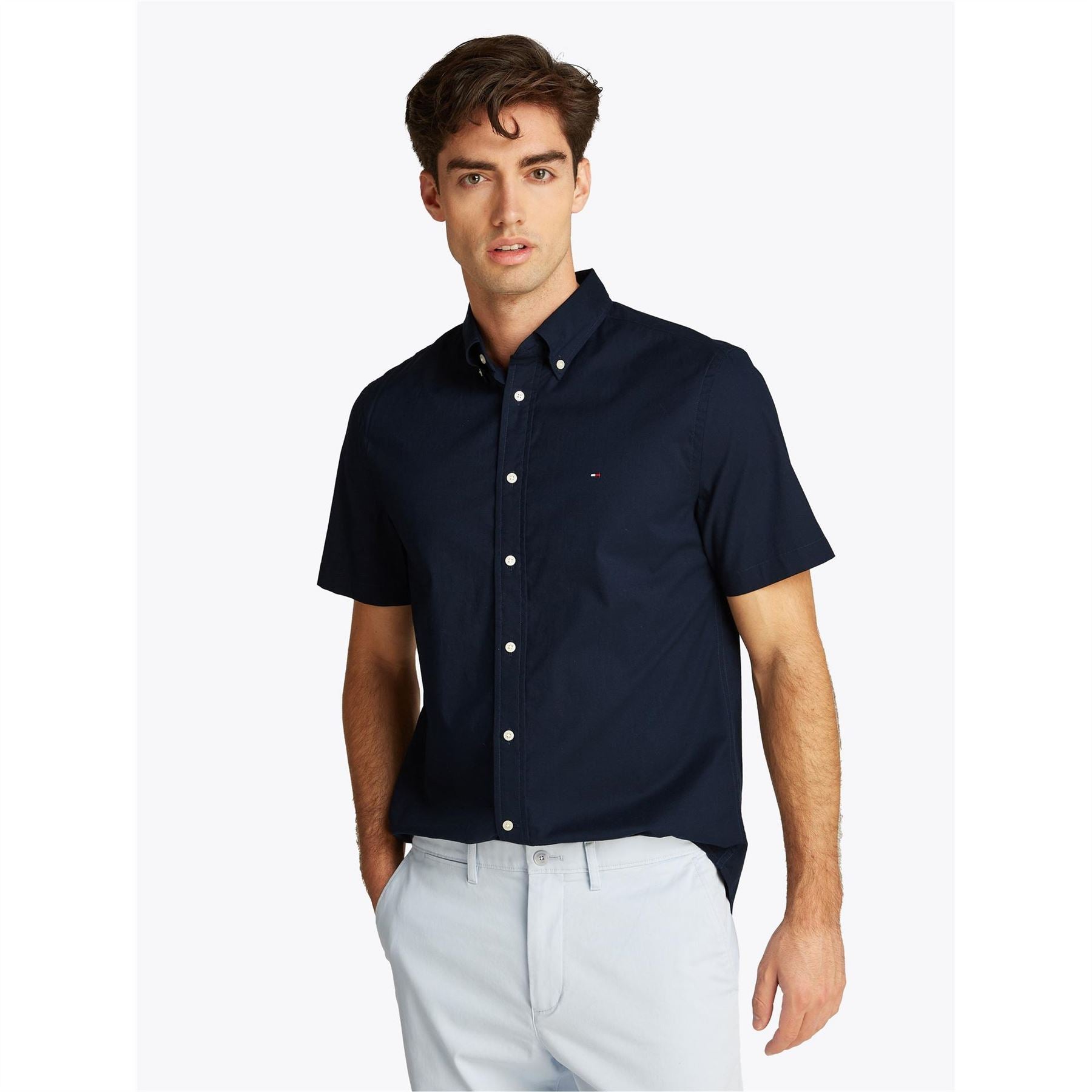 Tommy Hilfiger Poplin Regular Fit Button Down Collar Shirt