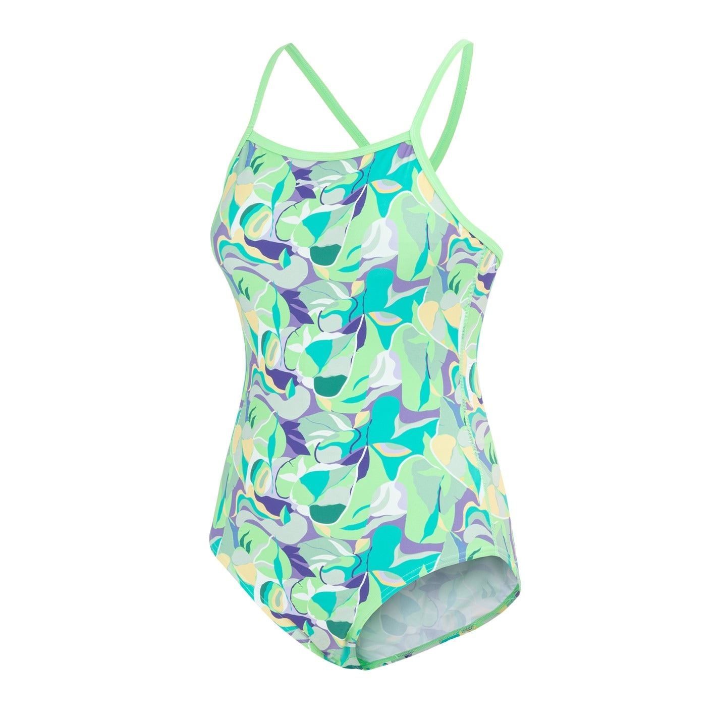 Slazenger Floral Patterned Tie Back One-Piece Swimsuit