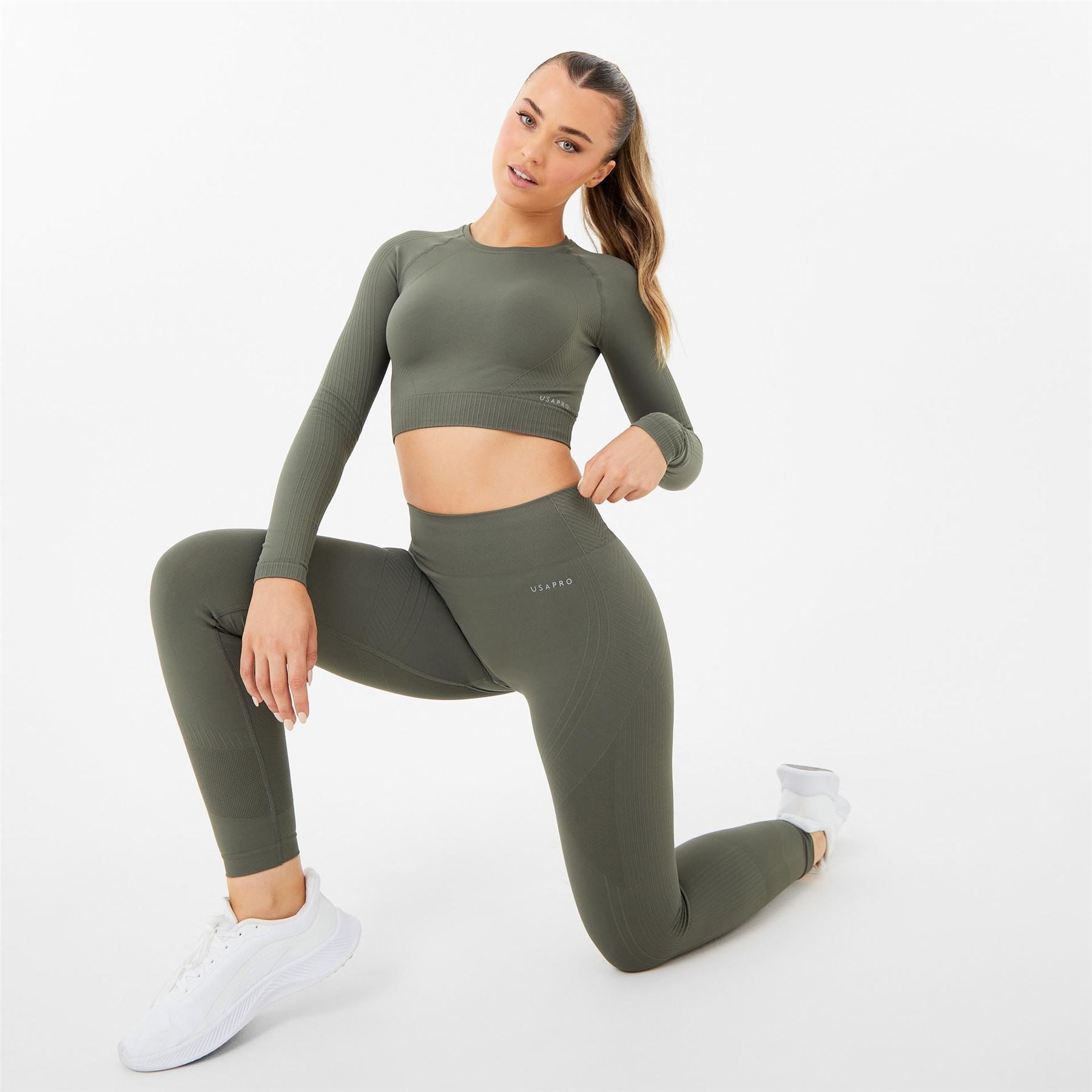 USA Pro Womens High Rise Seamless Tights