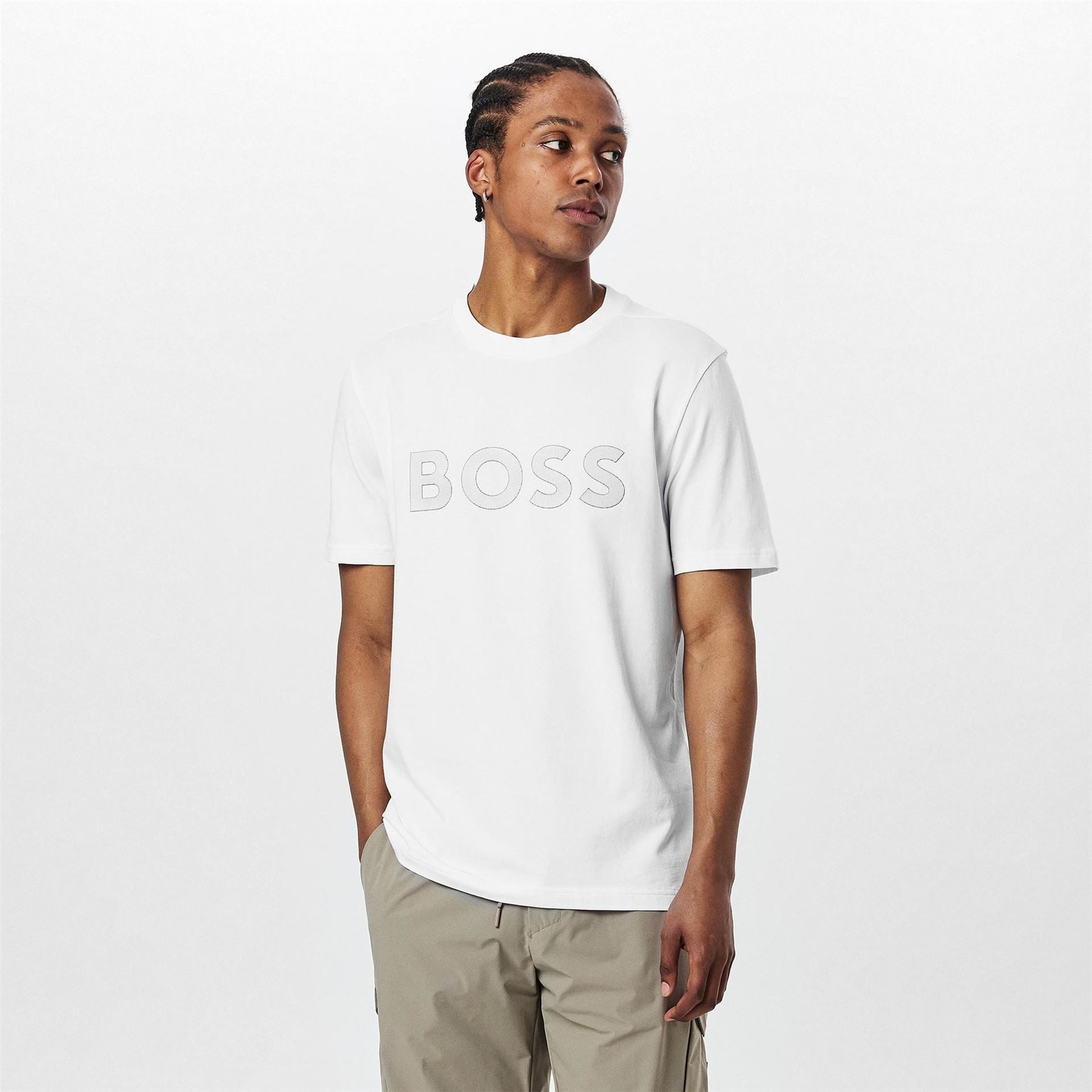 Boss Regular Fit Lettering Logo T-Shirt