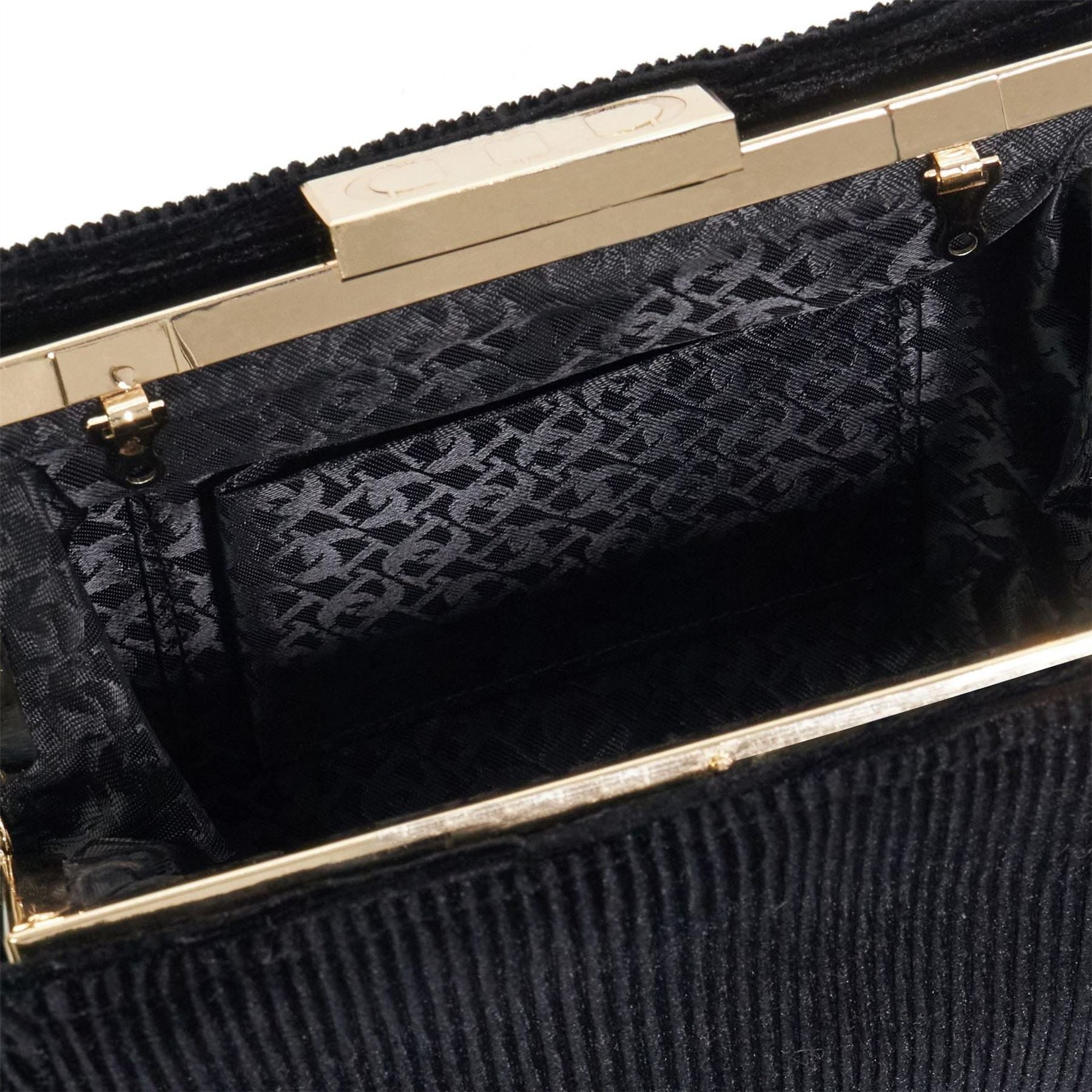 Dune London Textured Gold Frame Clutch Bag
