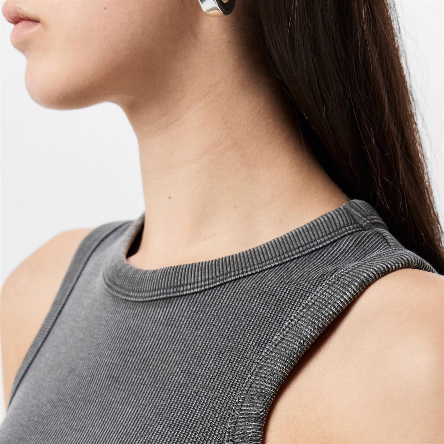 Vero Moda Slim Fit Crew Neck Ribbed Tank