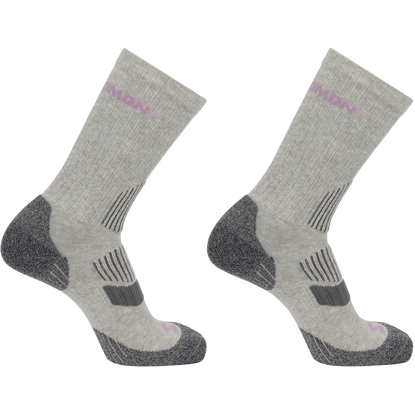 Salomon Womens Lightweight Crew 2 Pack Walking Socks
