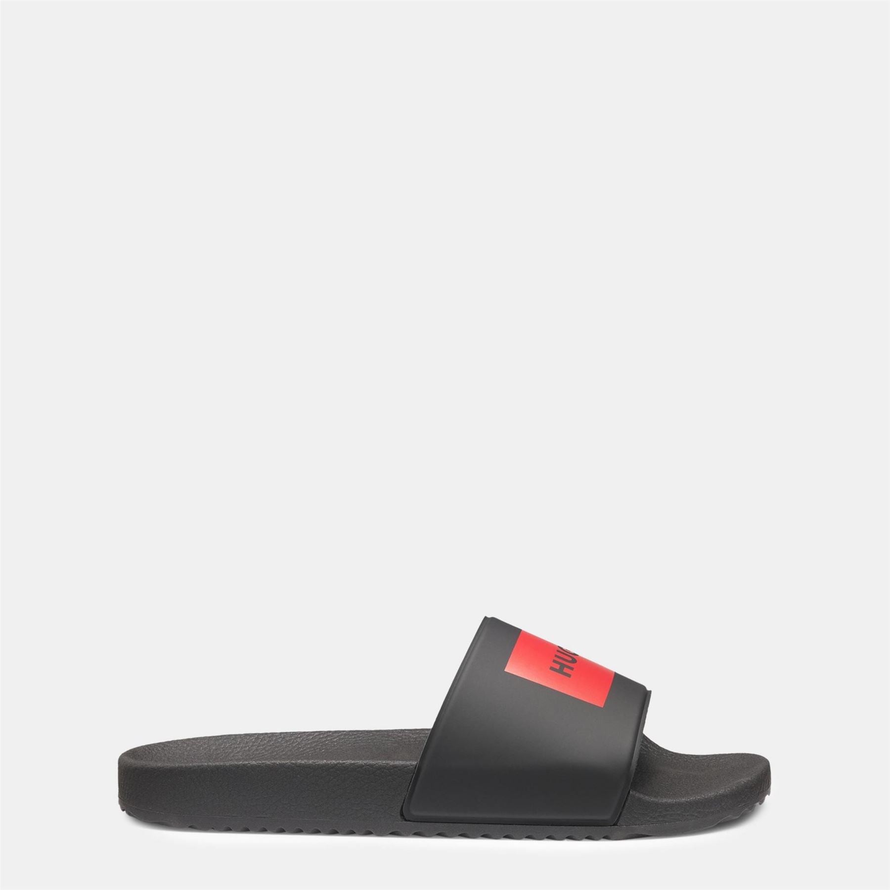 Hugo Logo Print Open Toe Slides