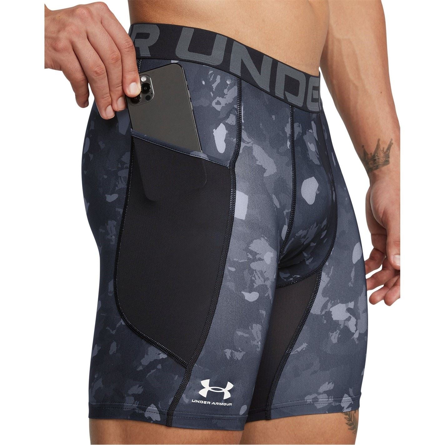 Under Armour Mens Armour Ua Hg Prtd Comp Sts Gym Shorts