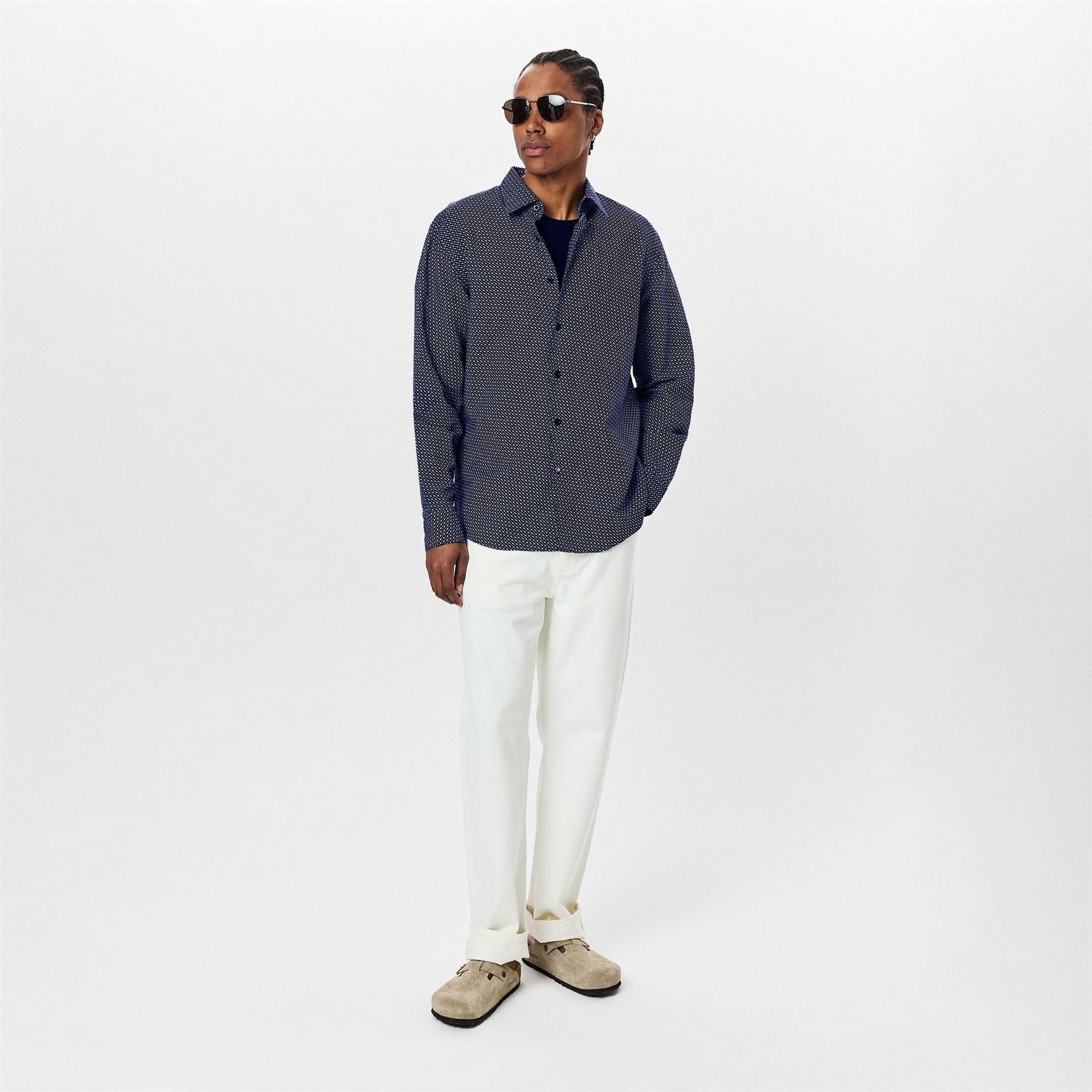 Boss Hbb Chal Kent Patterned Short Sleeve Shirt