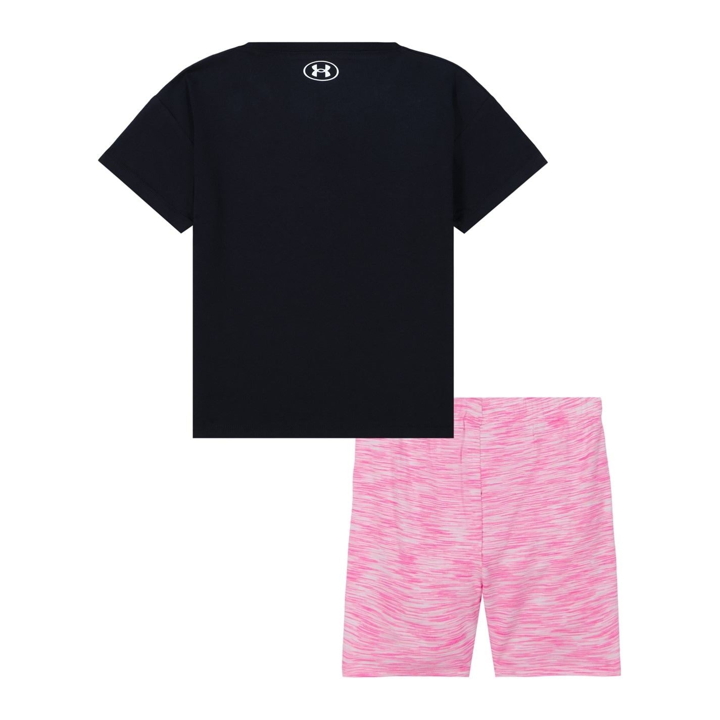 Under Armour Crew Neck Short Sleeve T-Shirt and Cycling Shorts Set