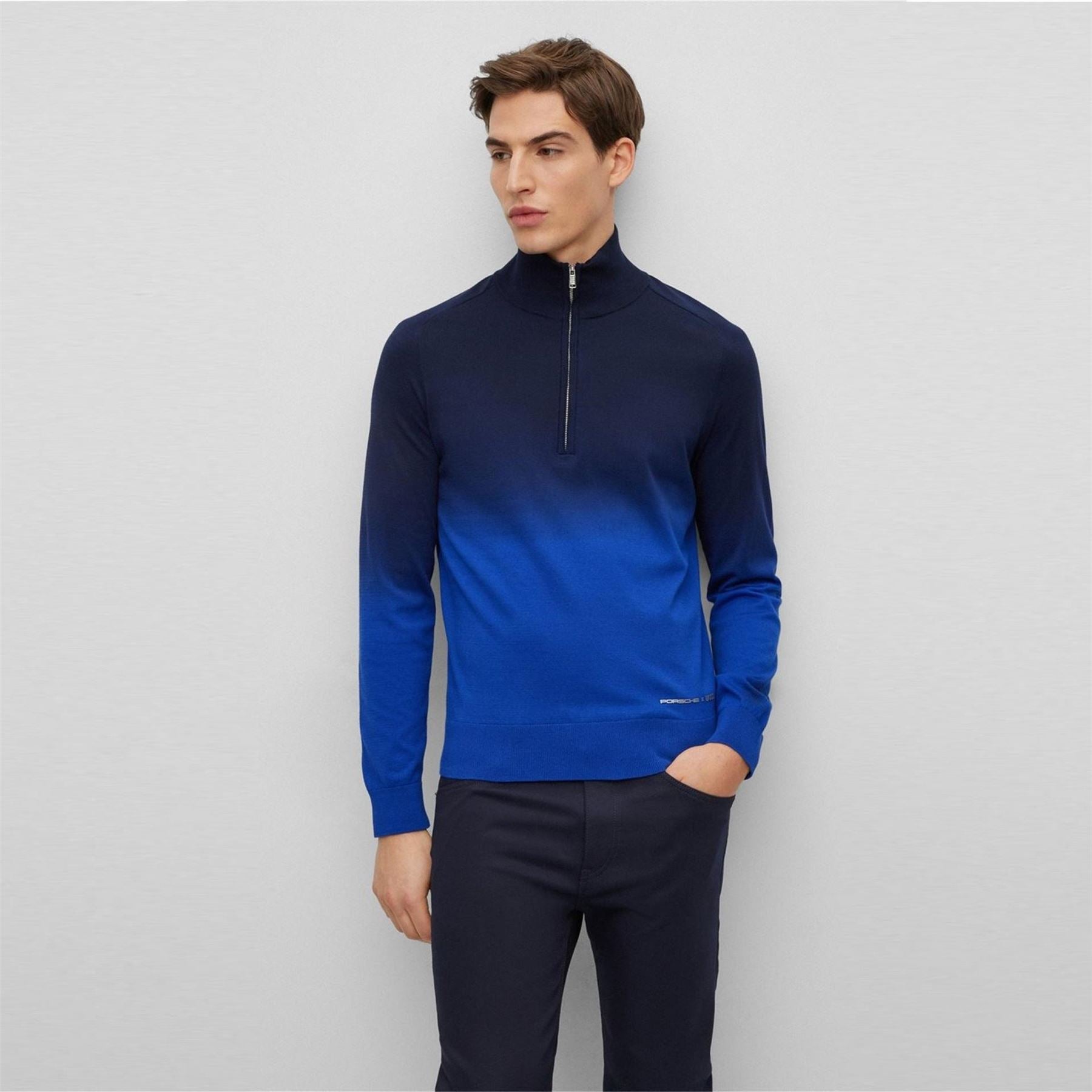 Boss Funnel Neck Long Sleeve Regular Fit Sweater