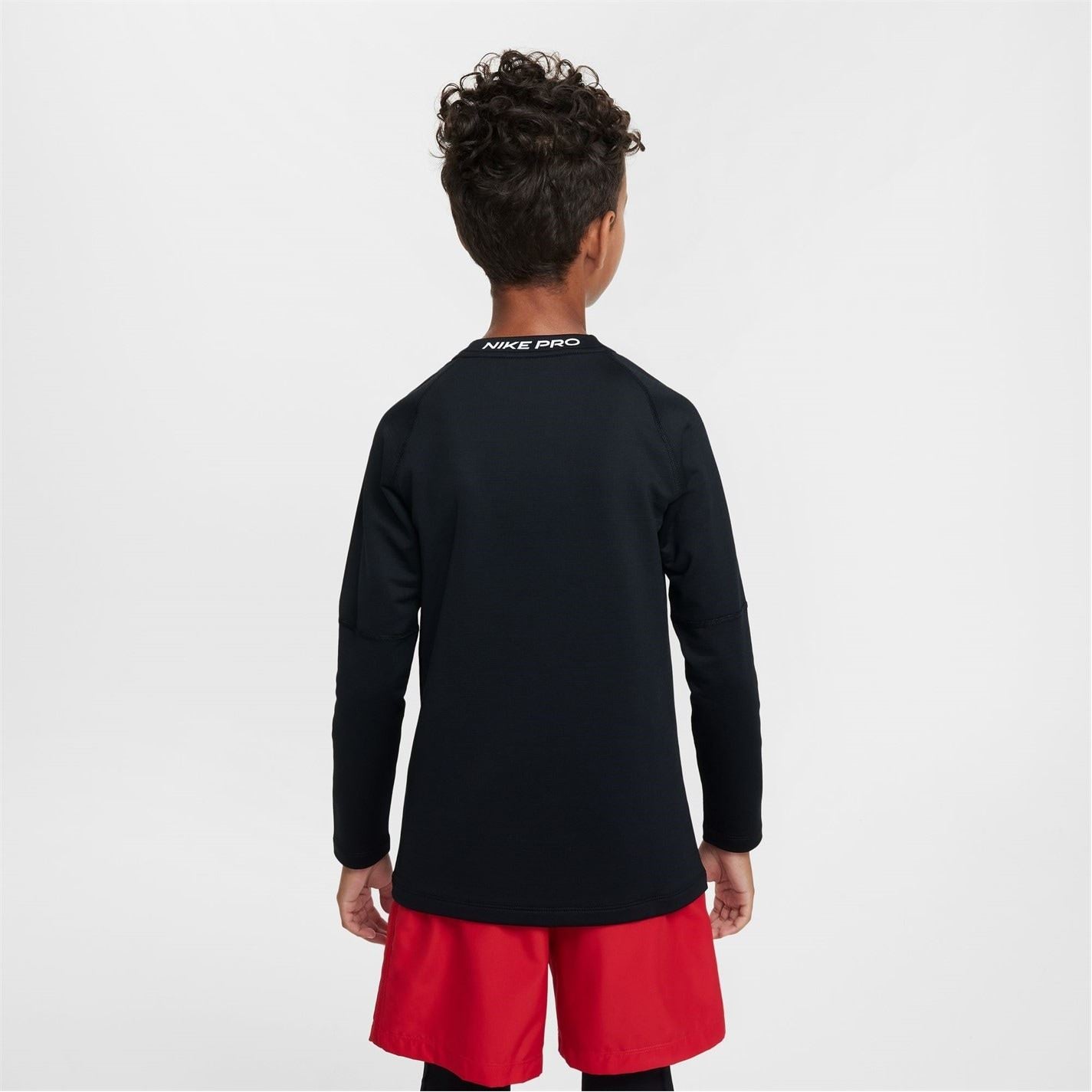 Nike Pro Big Kids (boys) Dri Fit Long Sleeve Training Crewneck Top