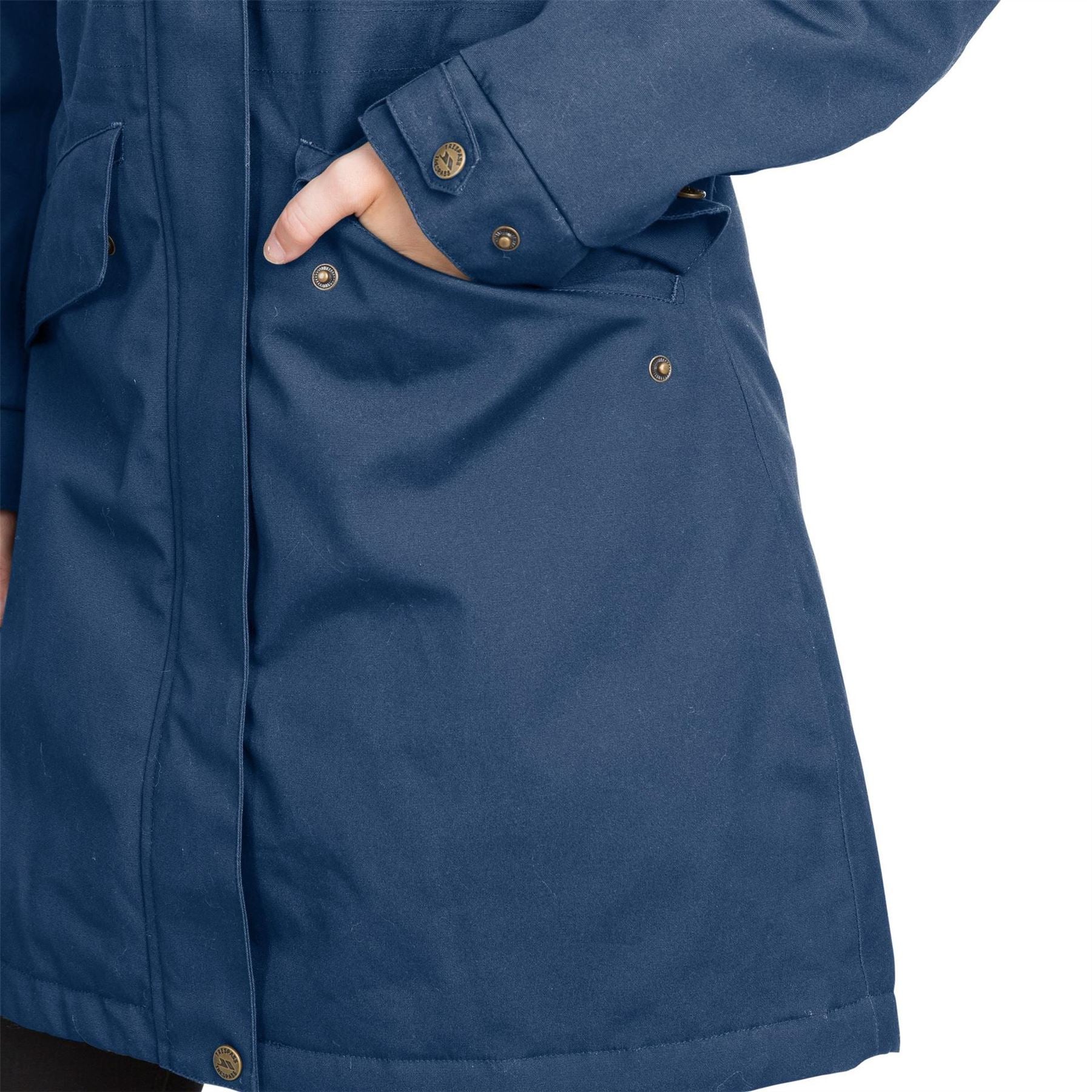 Trespass Faithful Hooded Solid Patterned Parka Coat