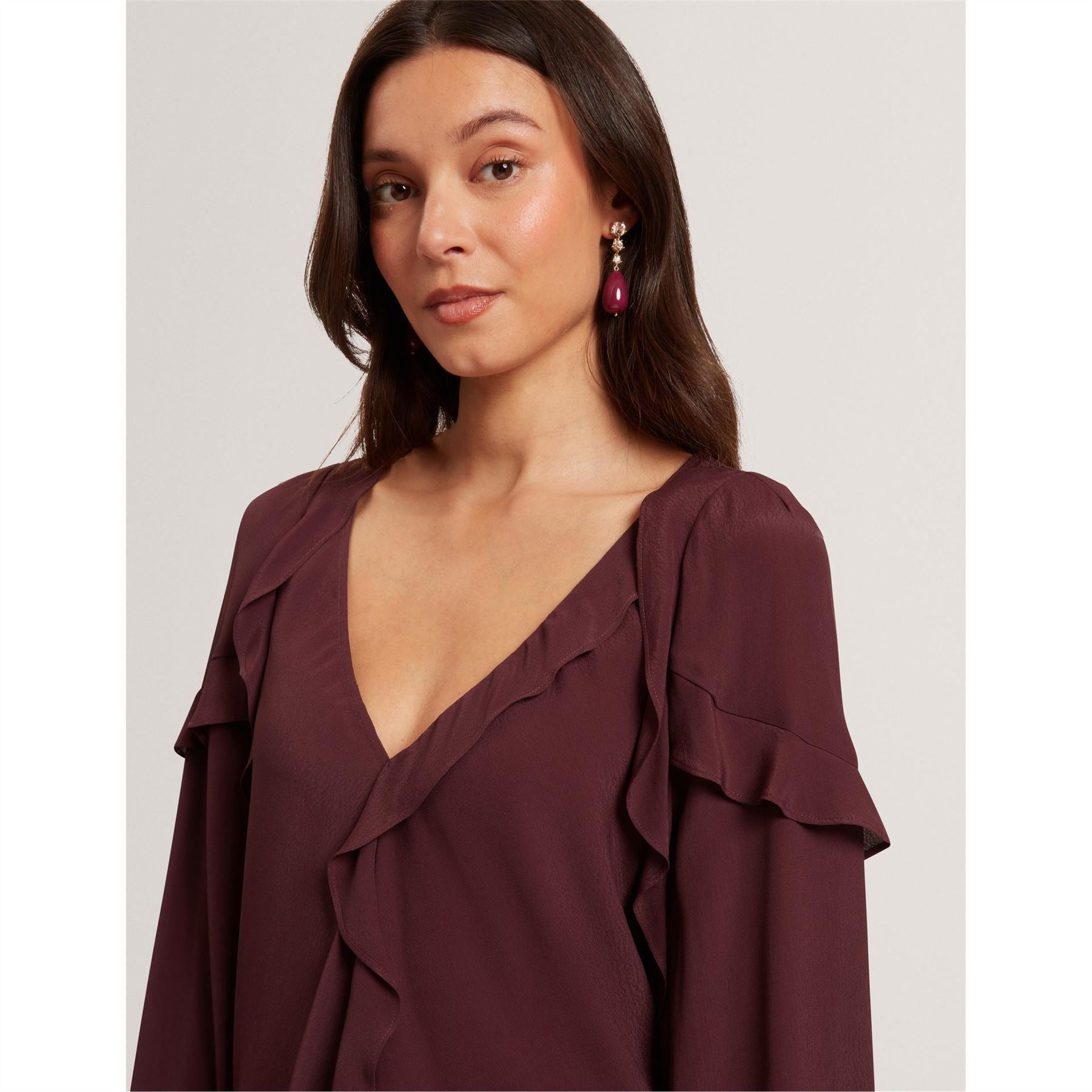 Ted Baker Long Sleeve Frill Blouse