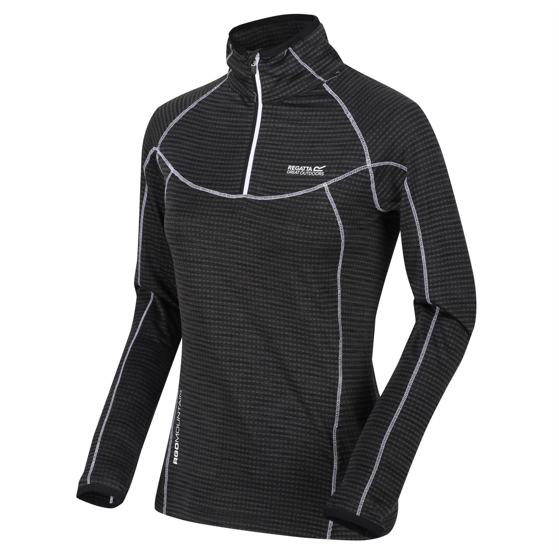 Regatta Yonder Stitched Detail Zip Neck Raglan Sleeve Sweatshirt
