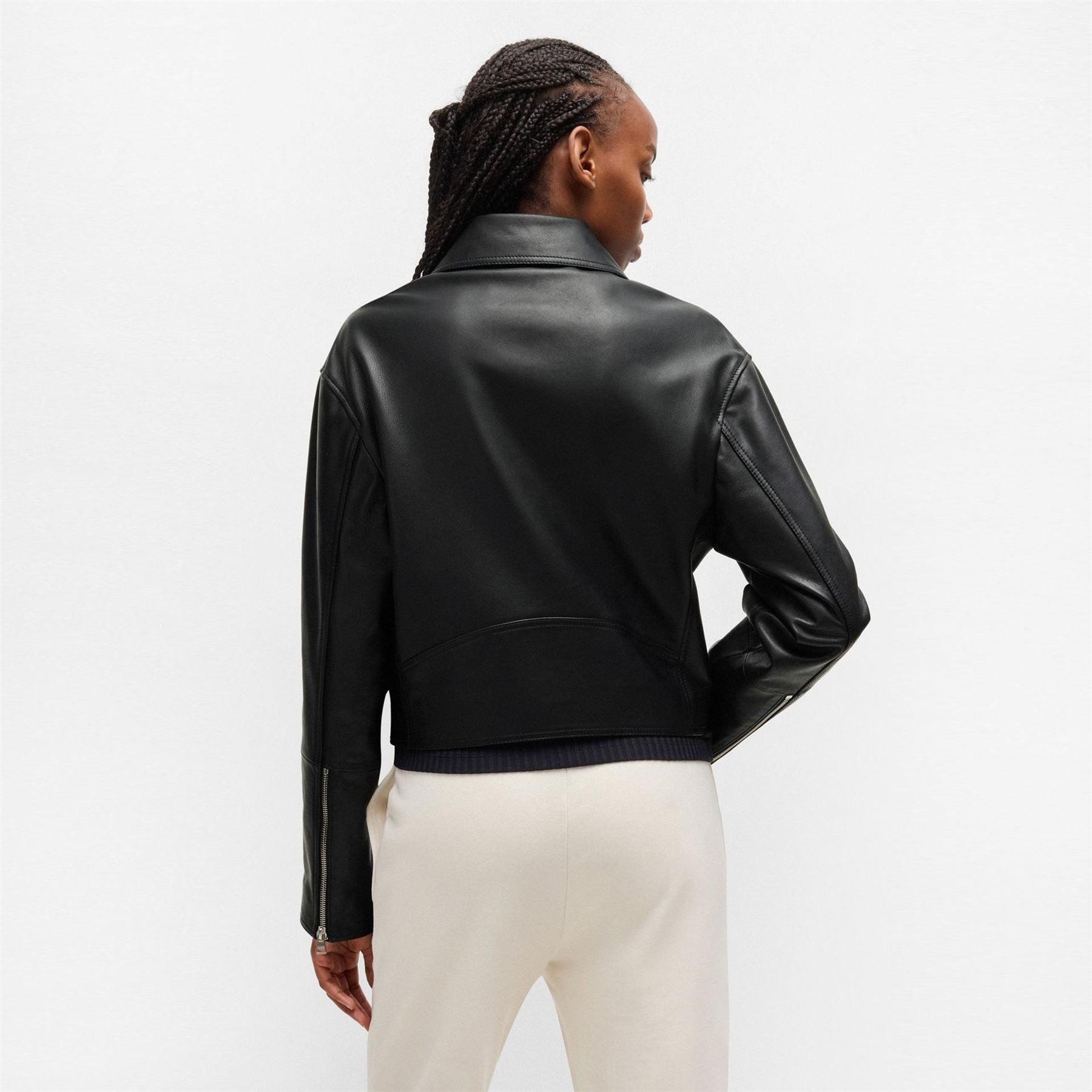 Hugo Laridas Zipped Pocket Moto Jacket