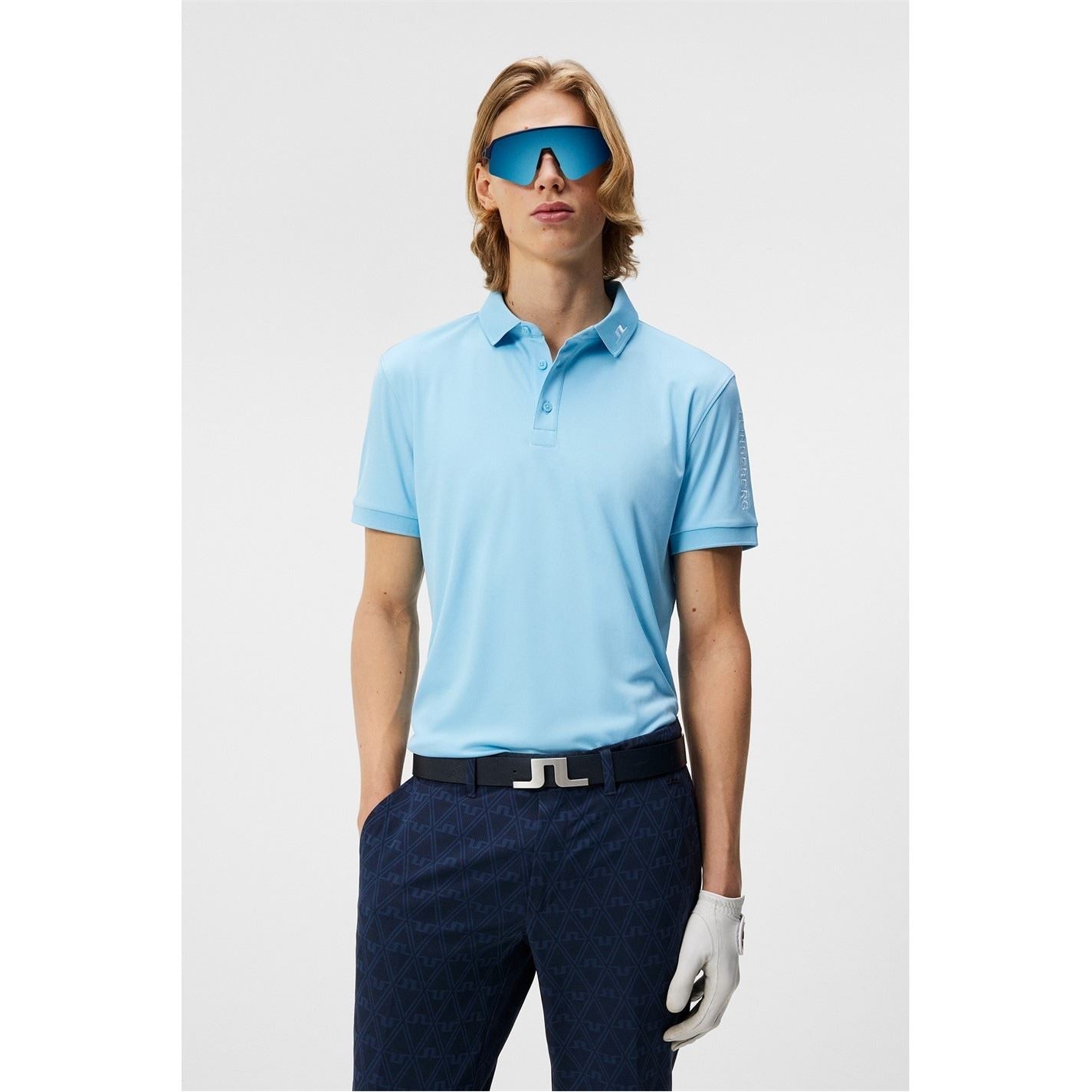 J Lindeberg Golf Junior Tour Tech Short Sleeve Performance Polo Shirt