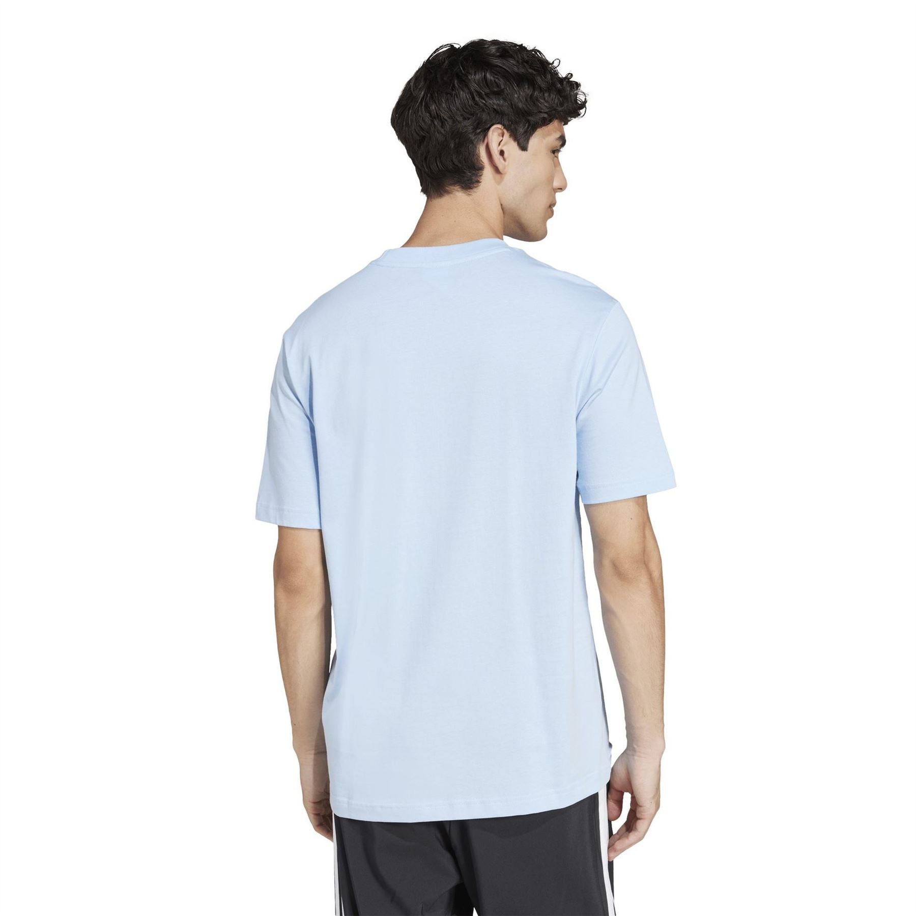 adidas Mens Essentials Single Jersey Linear Embroidered Logo T-Shirt