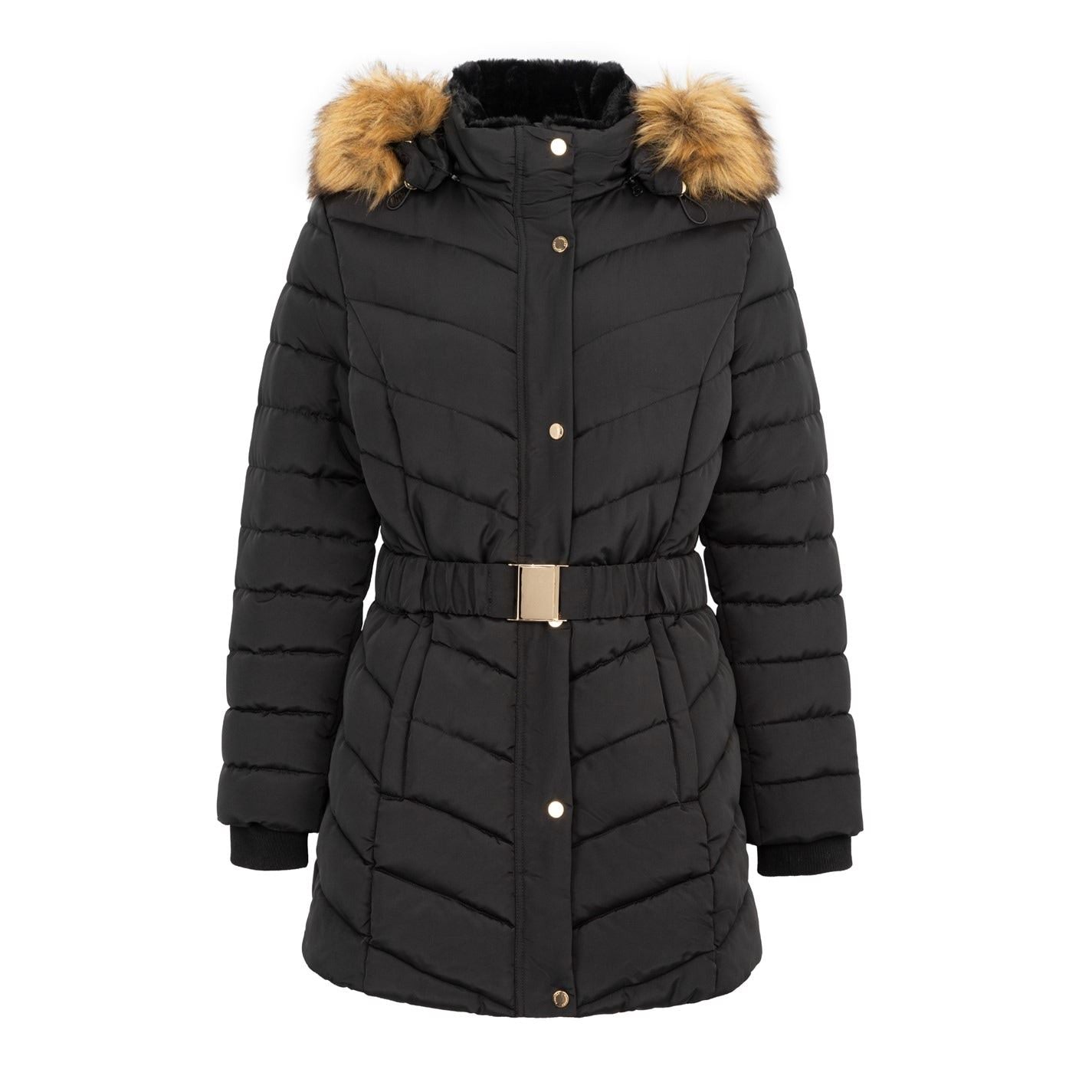 Firetrap Waterproof Long Sleeve Mid Length Puffer Jacket
