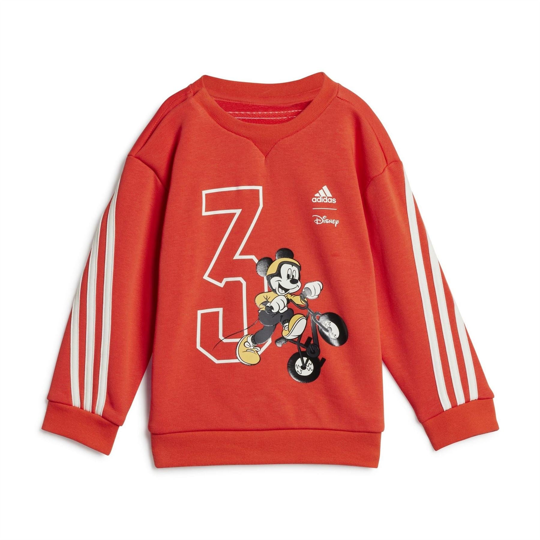 adidas Mickey Mouse V Neck Long Sleeve Sweatshirt Jogger Coord Set
