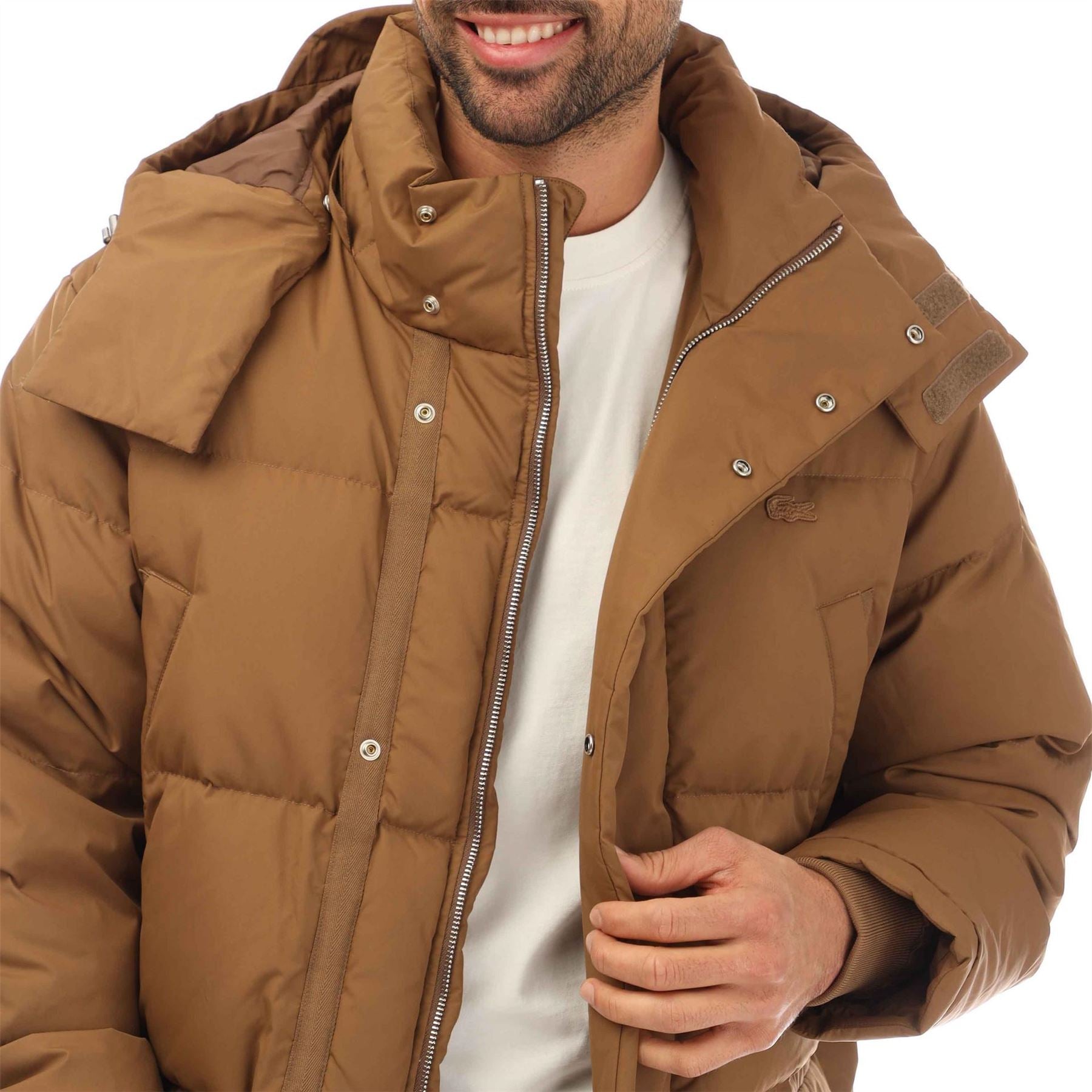 Lacoste Long Detachable Hood Long Sleeve Puffer Jacket