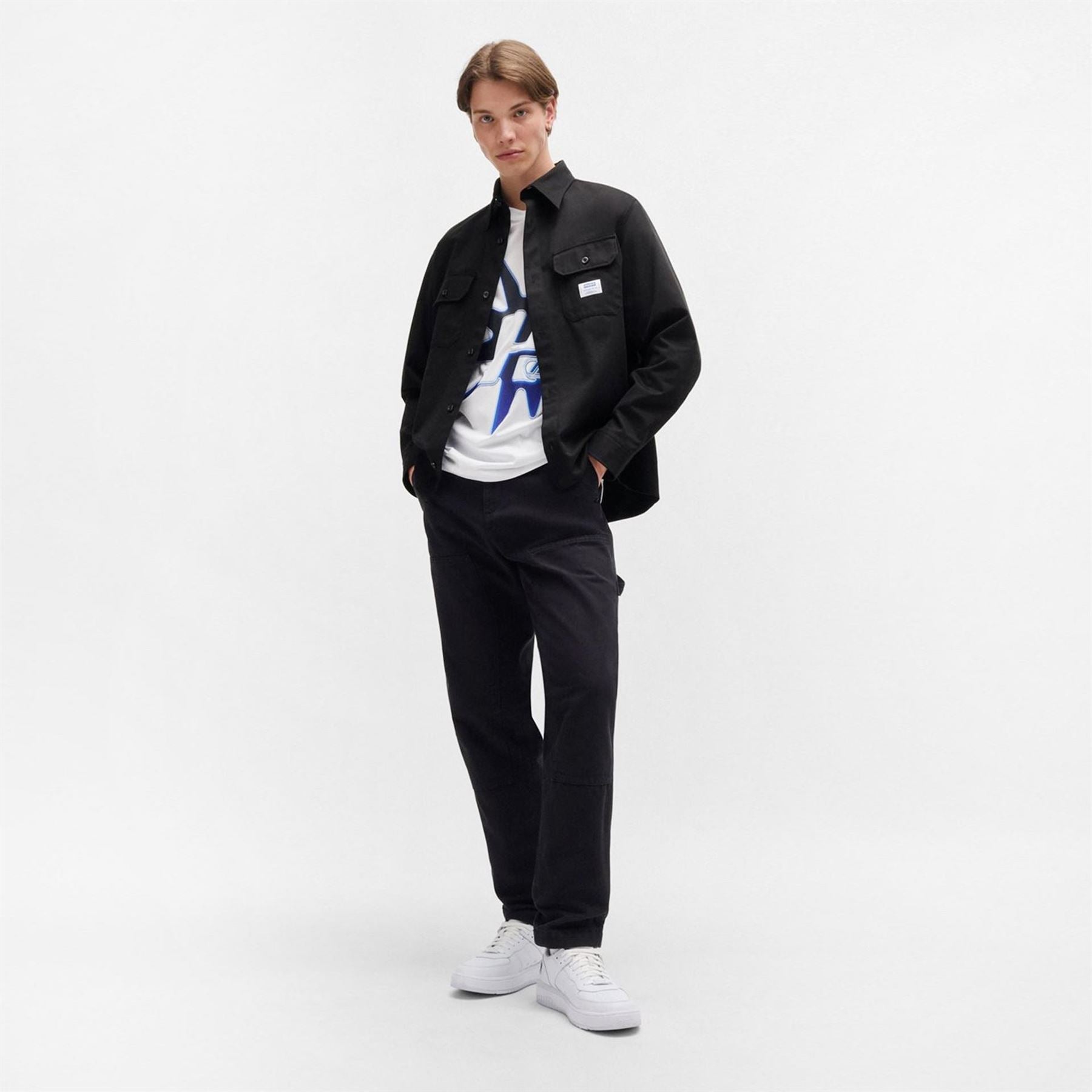 Hugo Regular Fit Long Sleeve Overshirt
