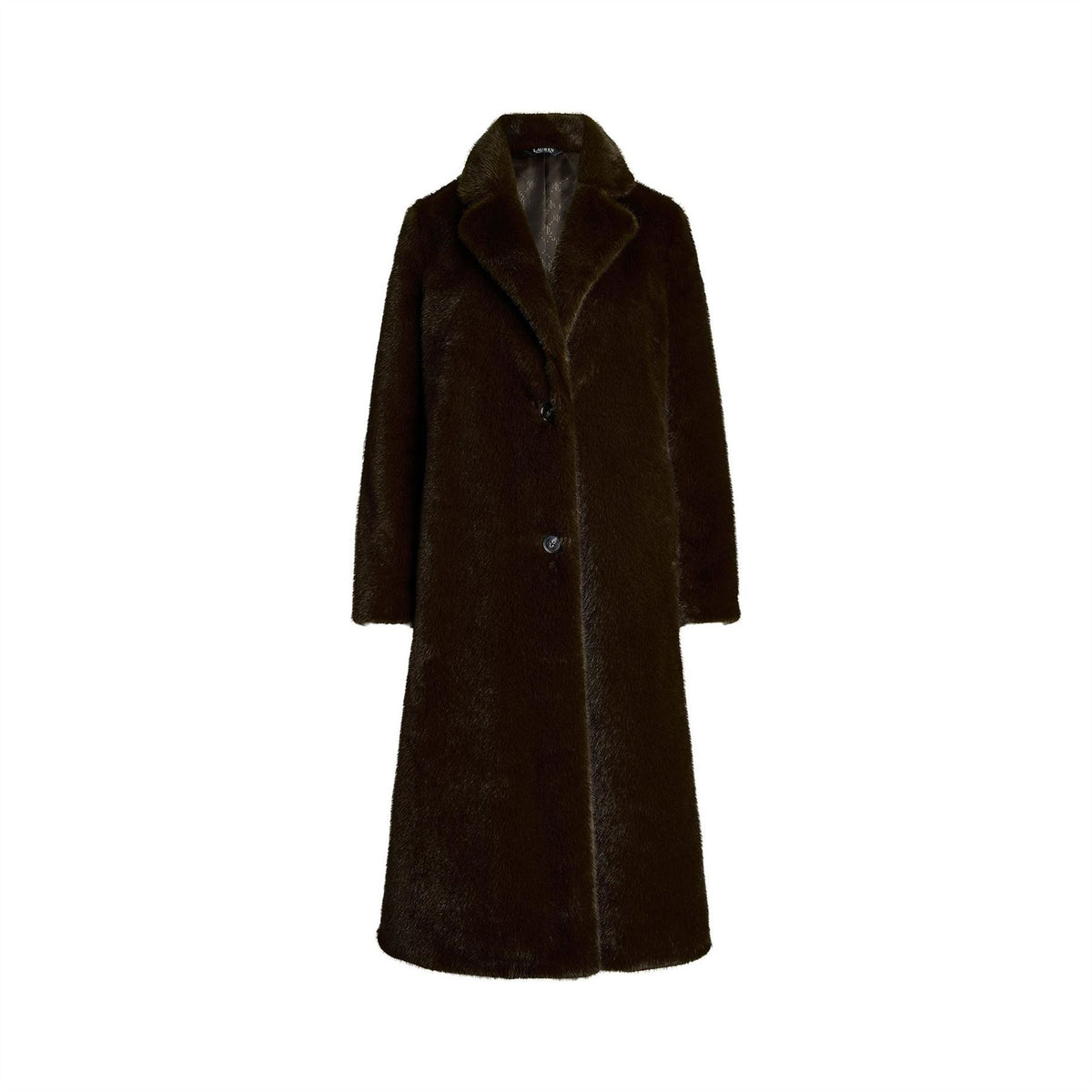 Lauren by Ralph Lauren Polo Ralph Lauren Long Sleeve Button Faux Fur Coat