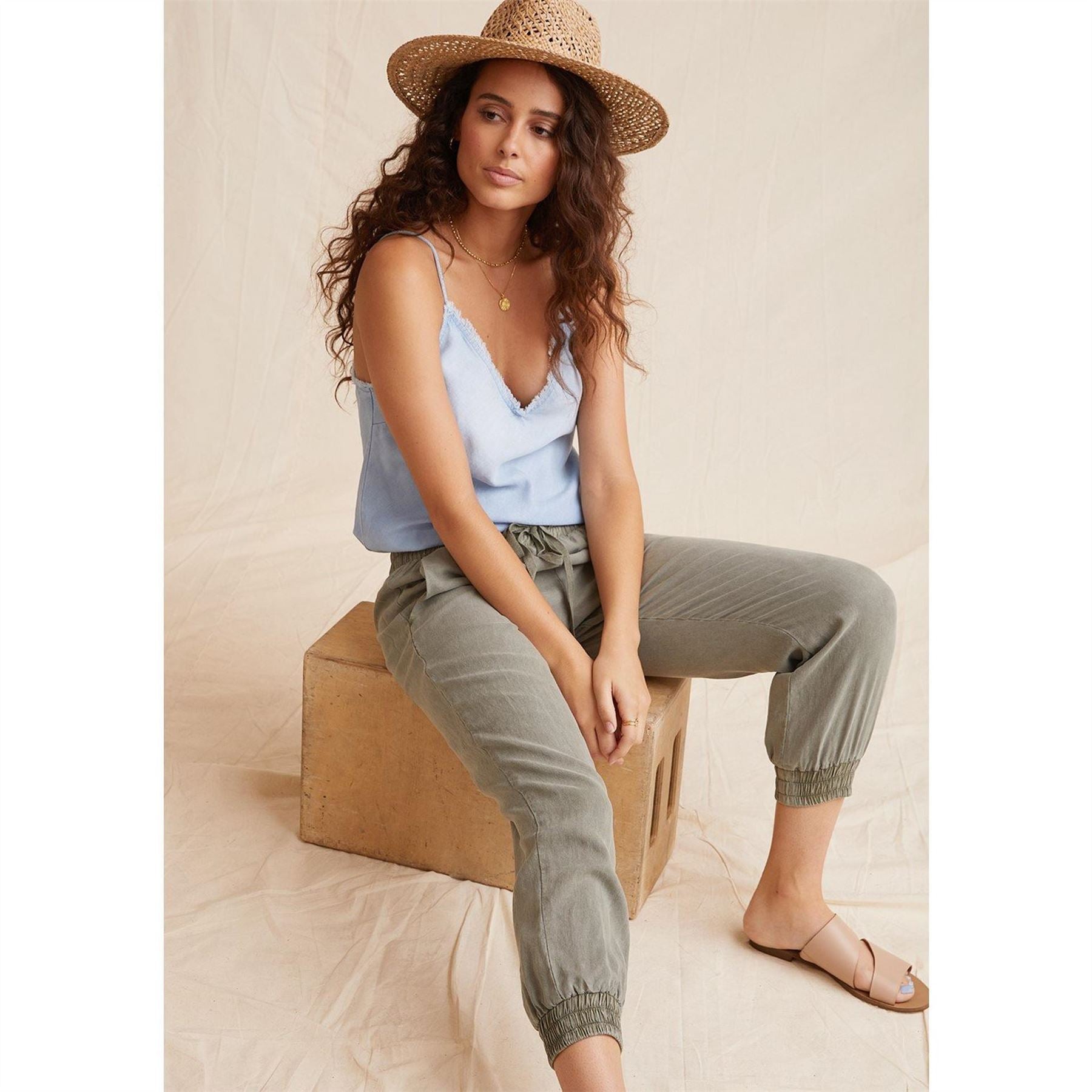 Bella Dahl Easy Solid Patterned Straight Joggers