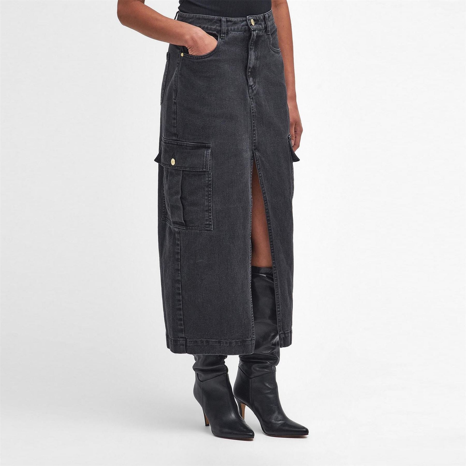 Barbour International Cargo Midi Skirt