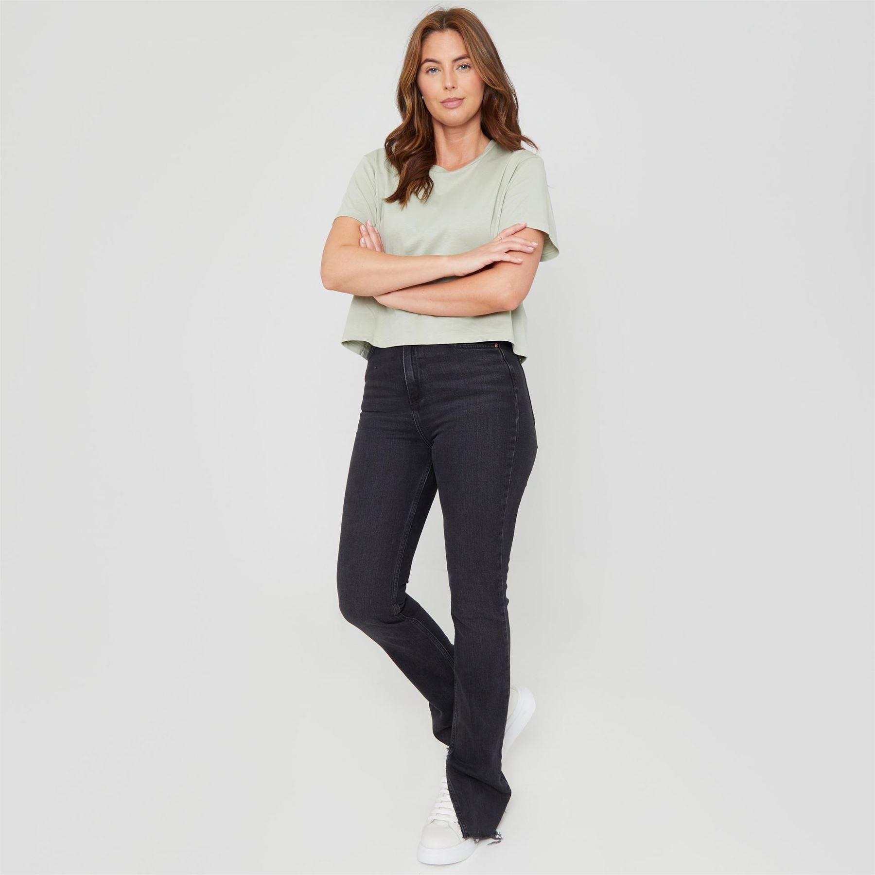 Be You Boxy Fit Cropped Crew Neck T-Shirt